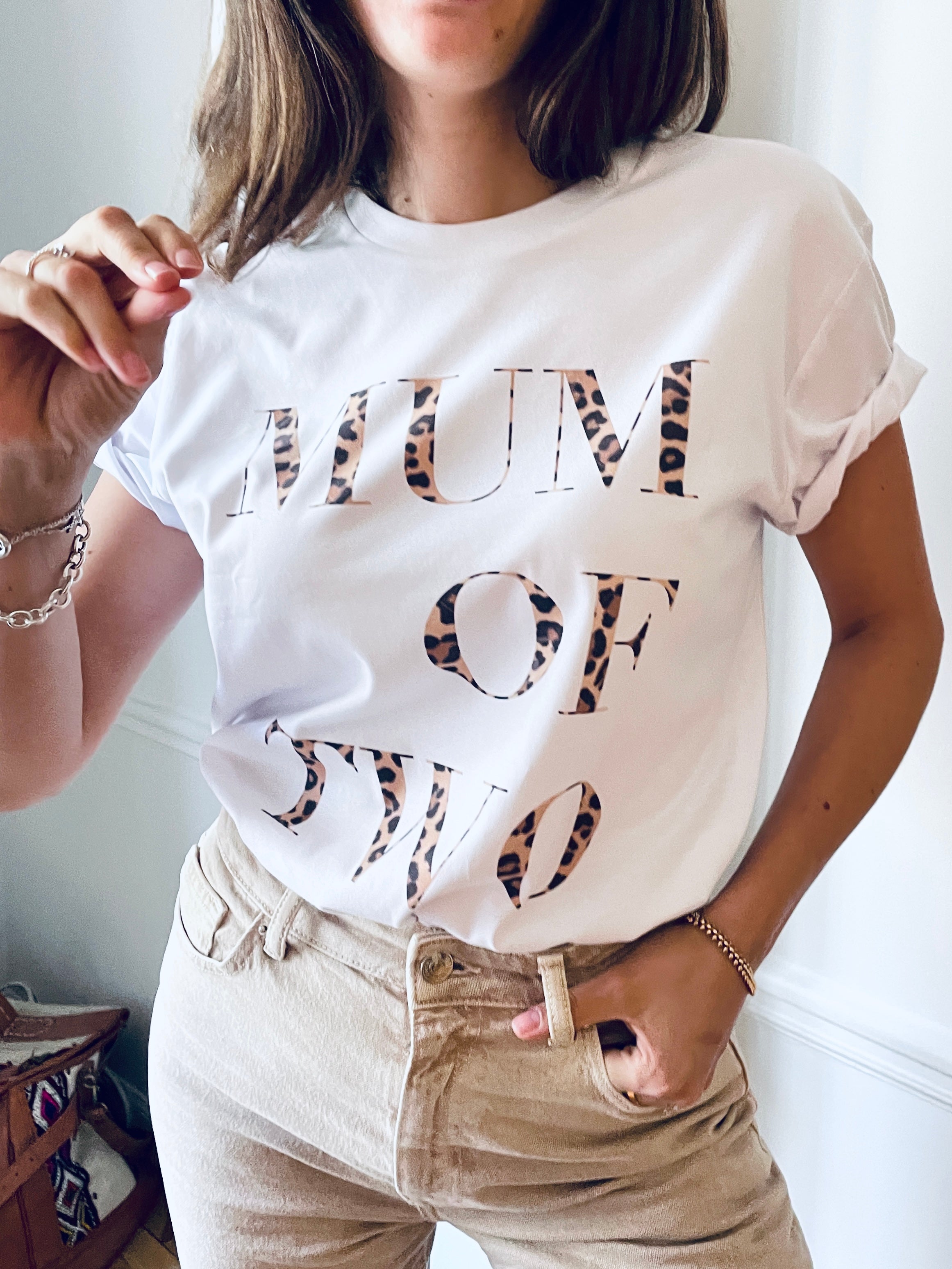 LEOPARD T-SHIRT MUM OF ONE, TWO, THREE...