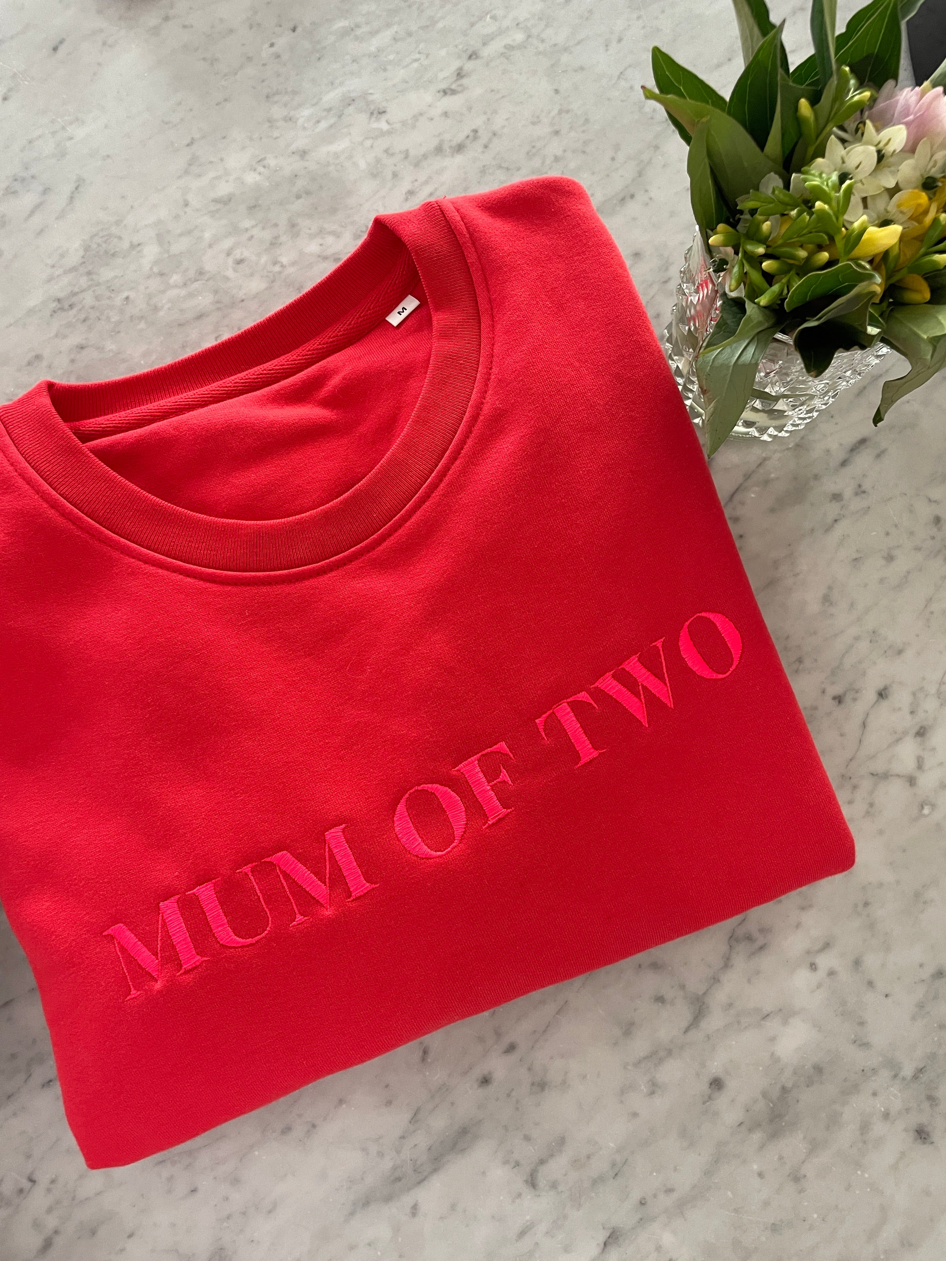 Sweat-shirt ROUGE MUM OF TWO