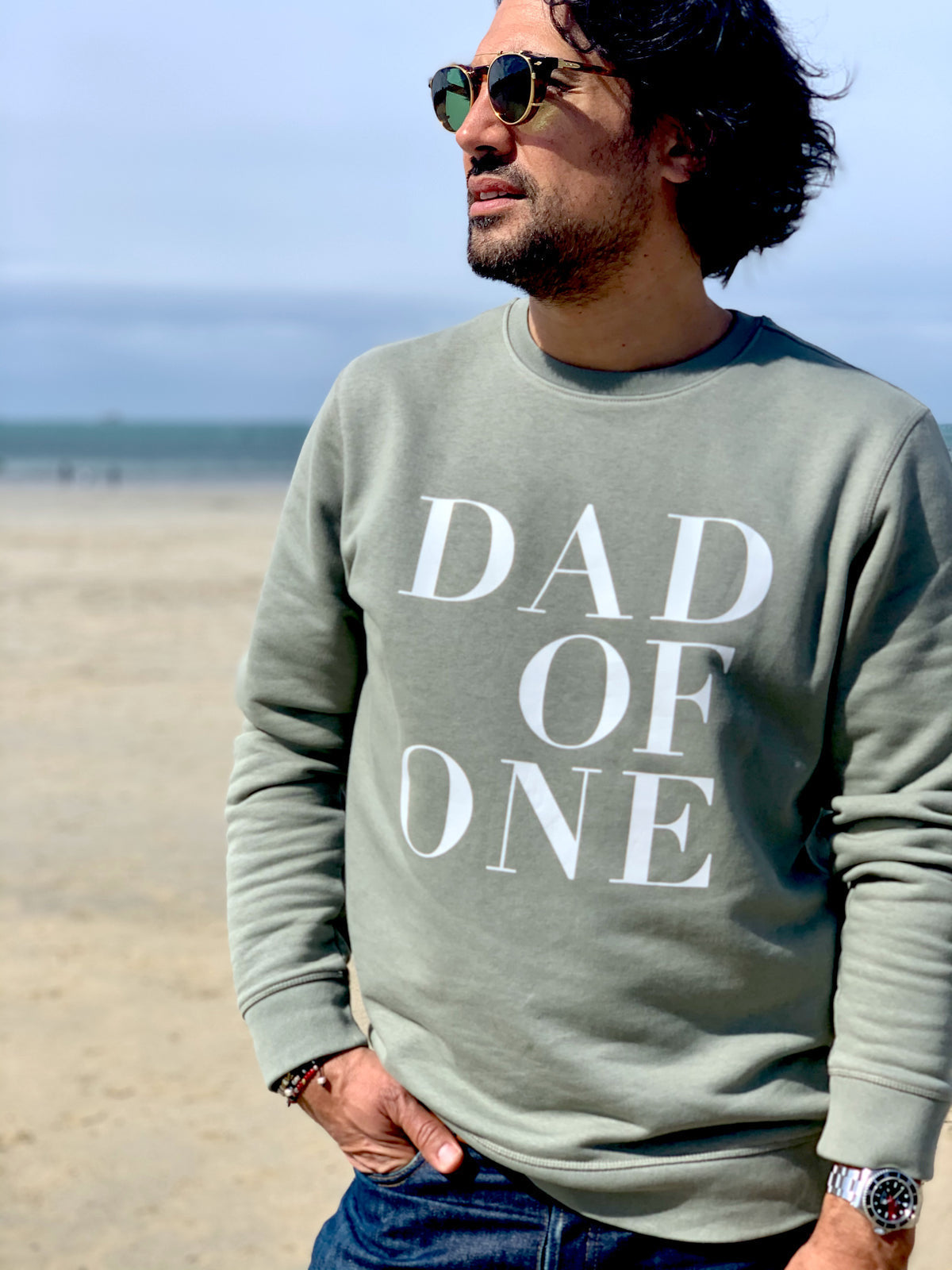 A Sweat-shirt KAKI DAD OF TWO