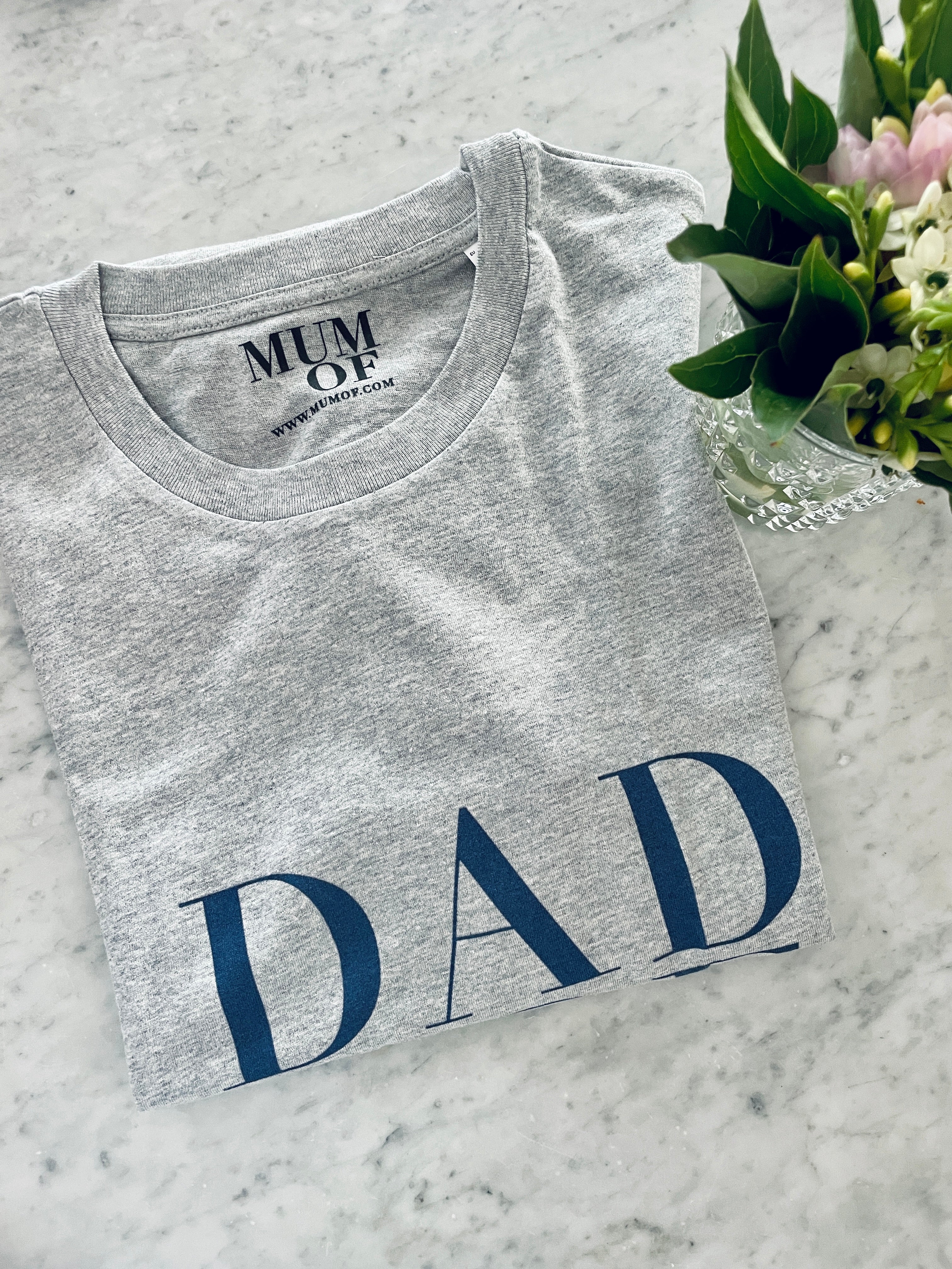 A T Shirt DAD OF THREE Gris Chiné