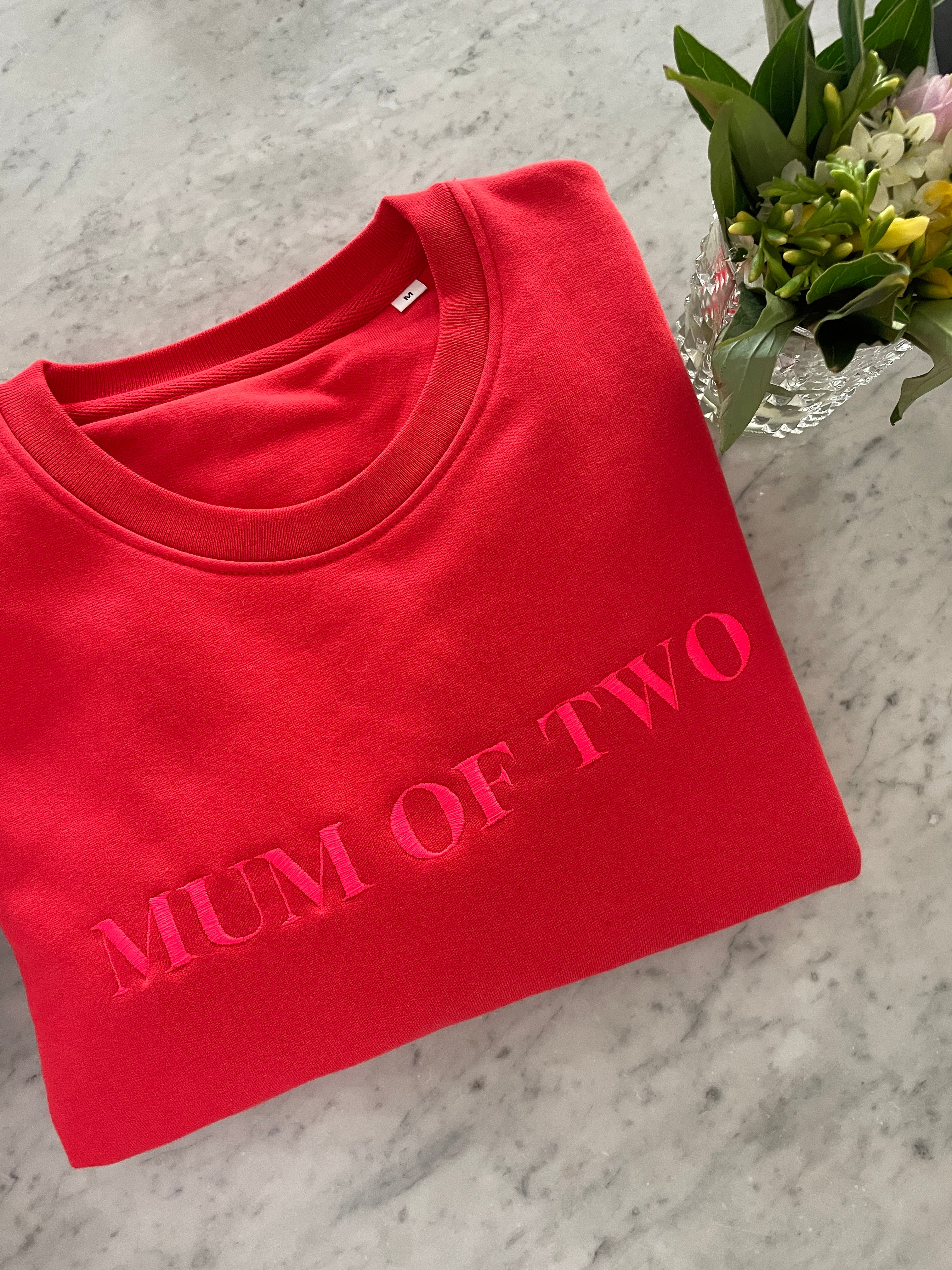 Sweat-shirt ROUGE MUM OF TWO