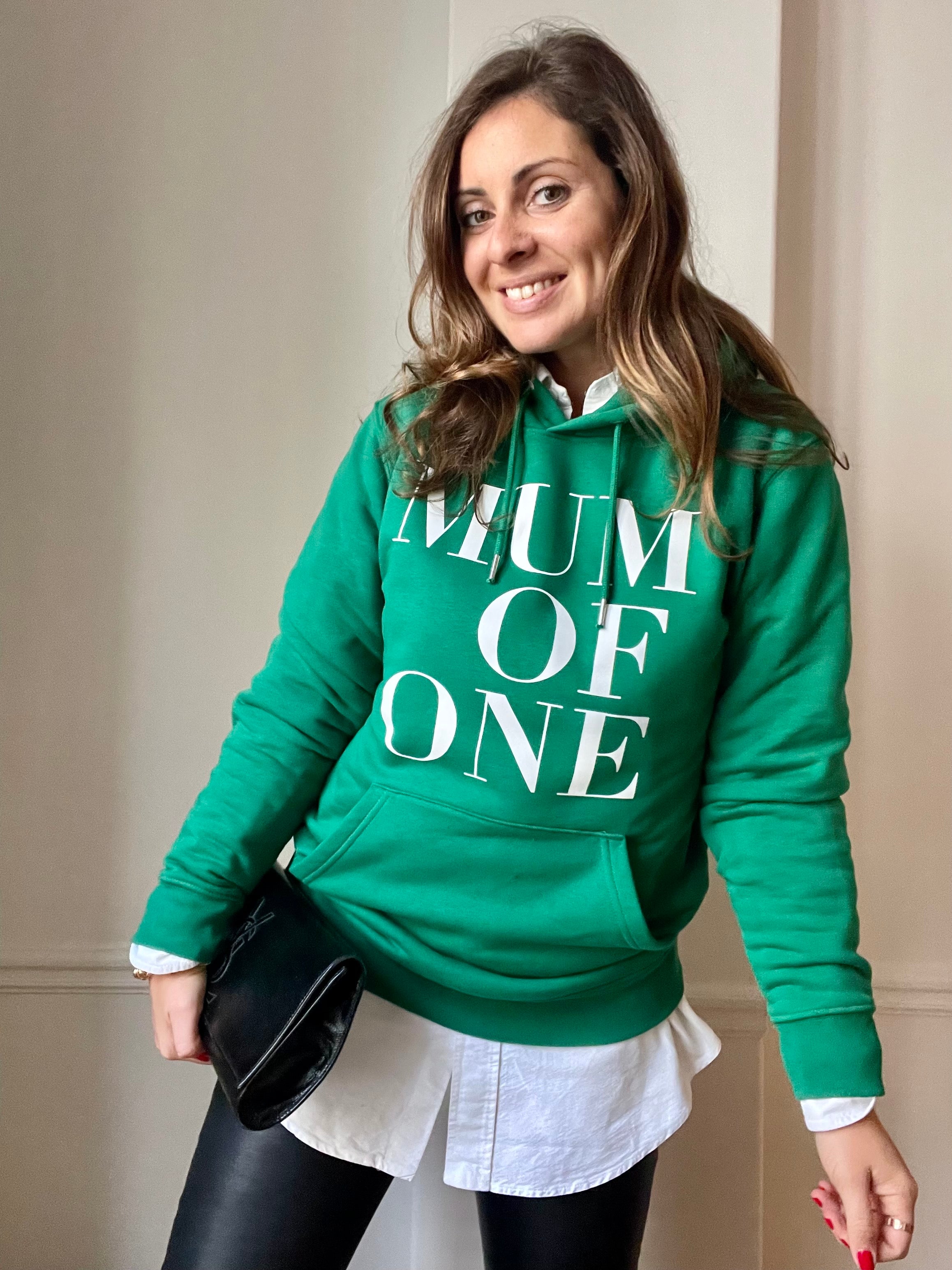GREEN HOODED SWEATSHIRT