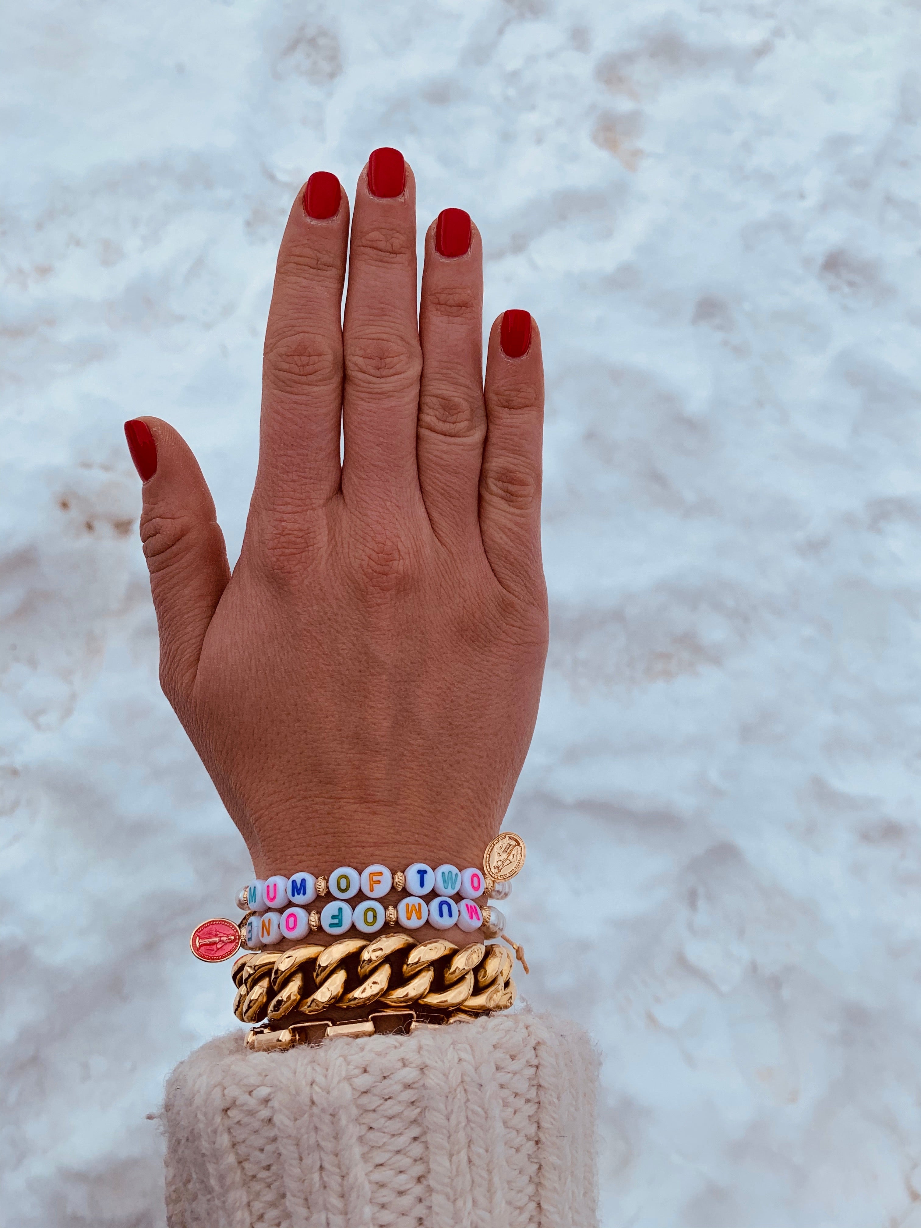 BRACELET PERLES : MUM OF ONE, MUM OF TWO, MUM OF THREE, FOUR... le
