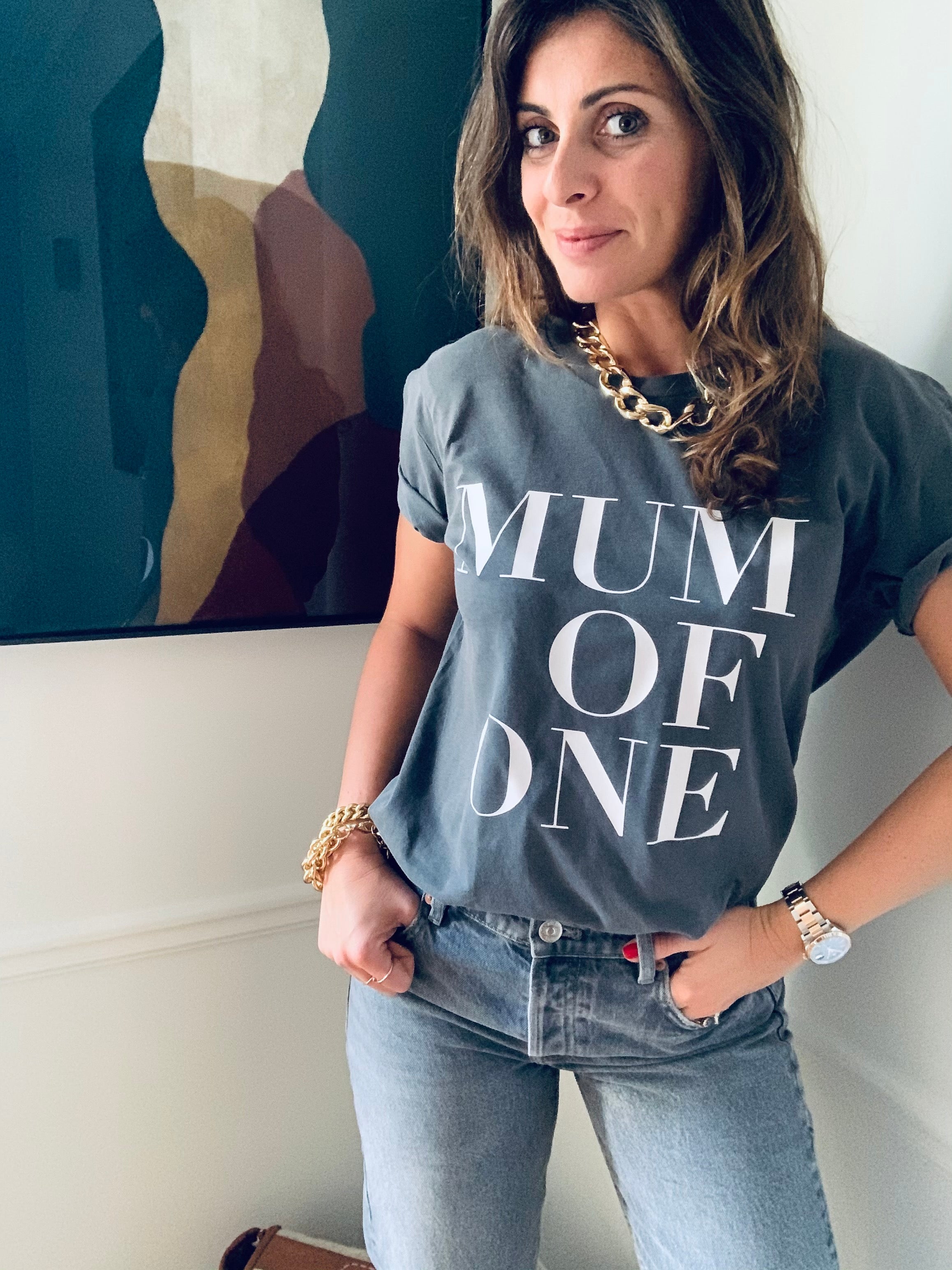 ANTHRACITE T-SHIRT MUM OF ONE, MUM OF TWO, MUM OF THREE, MUM OF FOUR...