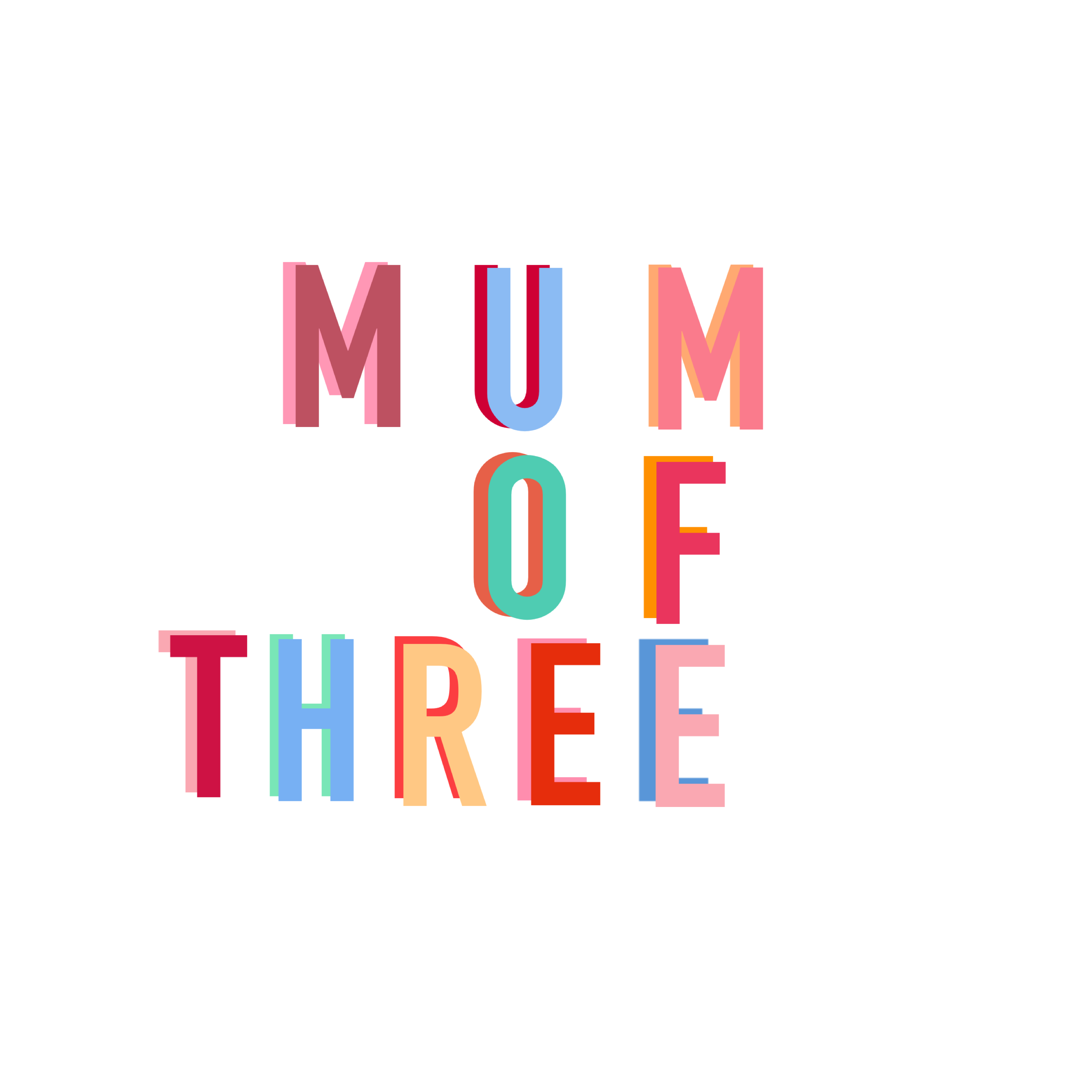 COLORFUL T-SHIRT MUM OF ONE, MUM OF TWO, THREE, FOUR...