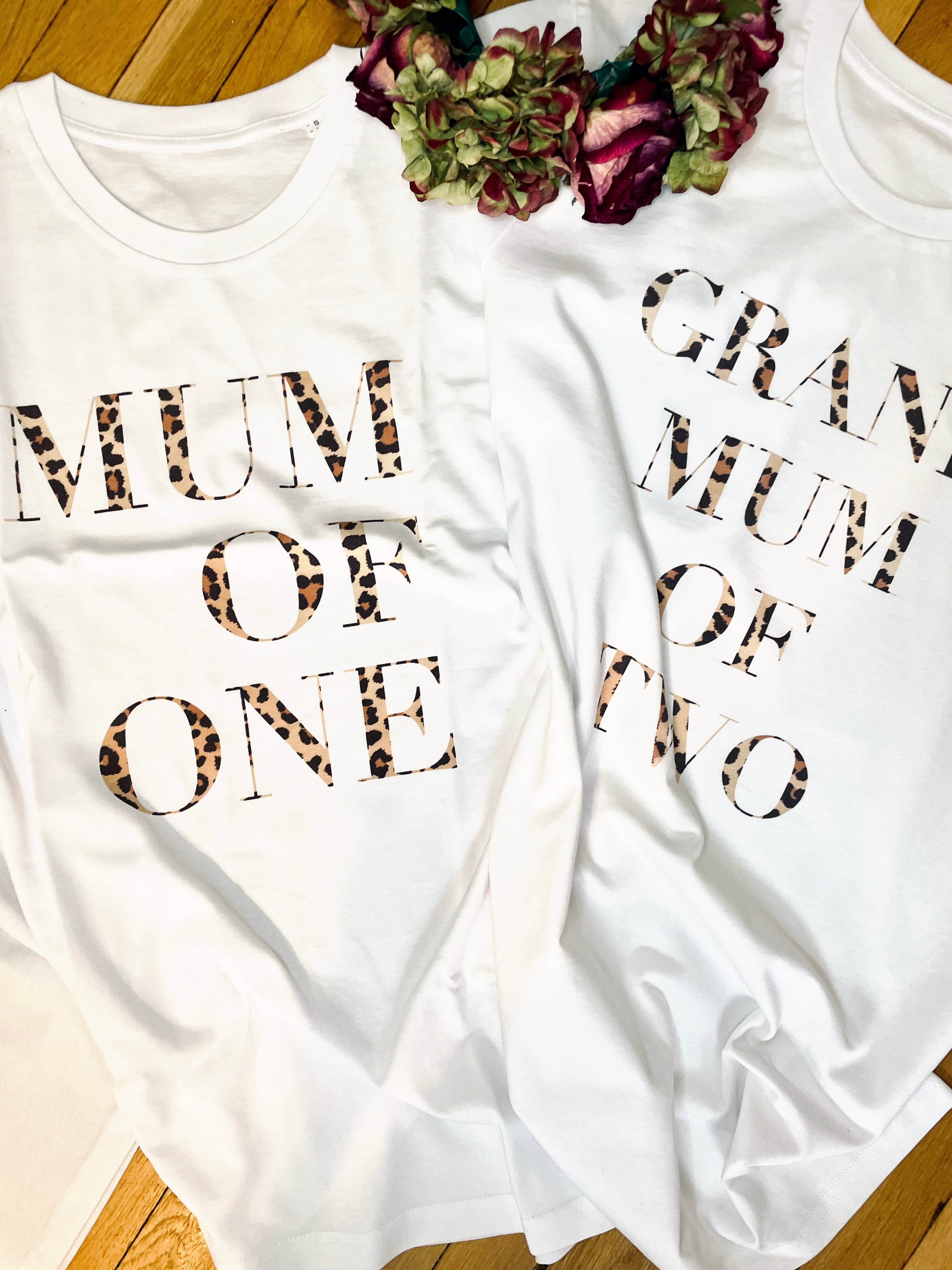 T-SHIRT LÉOPARD GRANDMUM OF ONE, TWO, THREE...