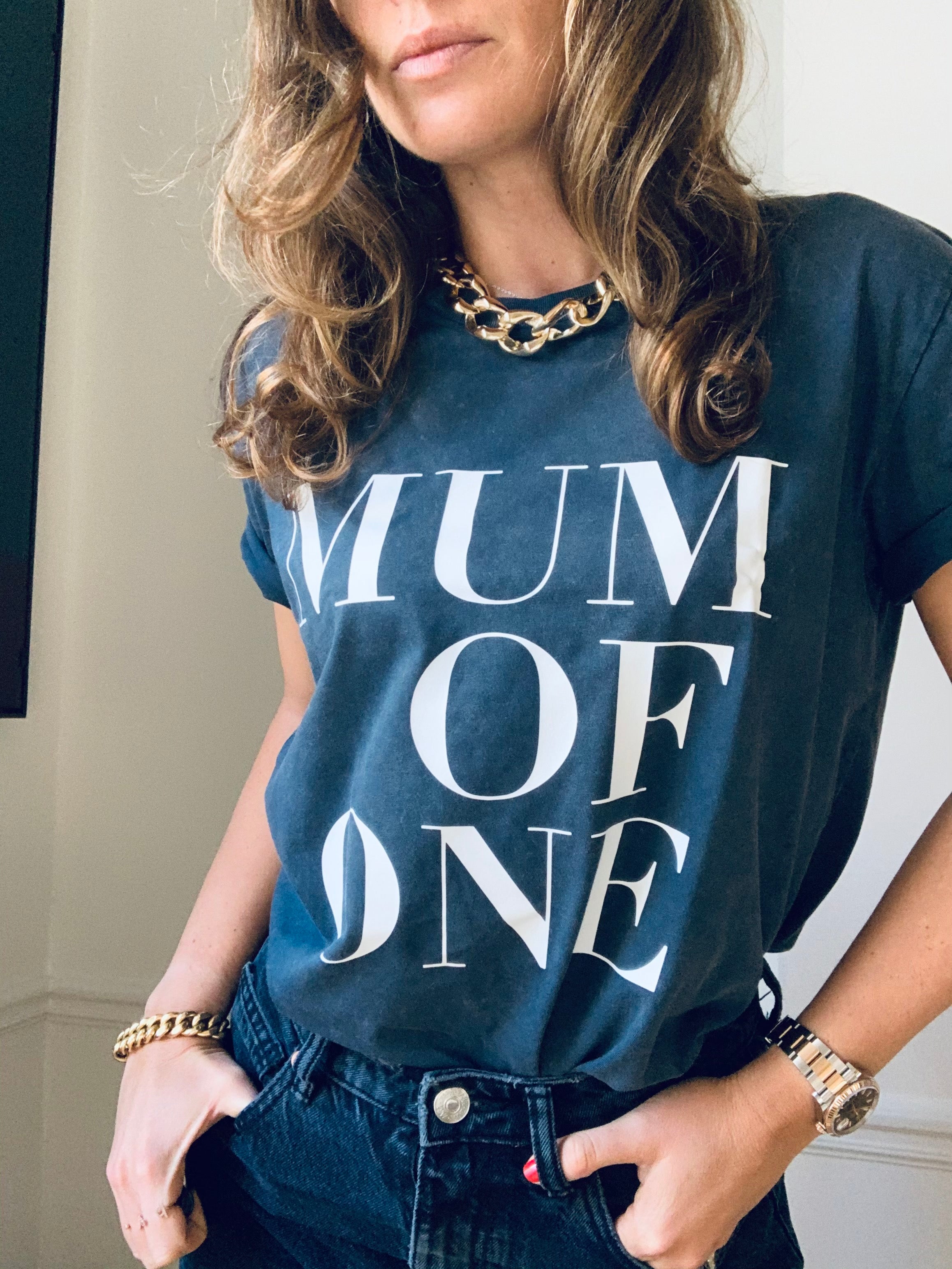 ANTHRACITE T-SHIRT MUM OF ONE, MUM OF TWO, MUM OF THREE, MUM OF FOUR...