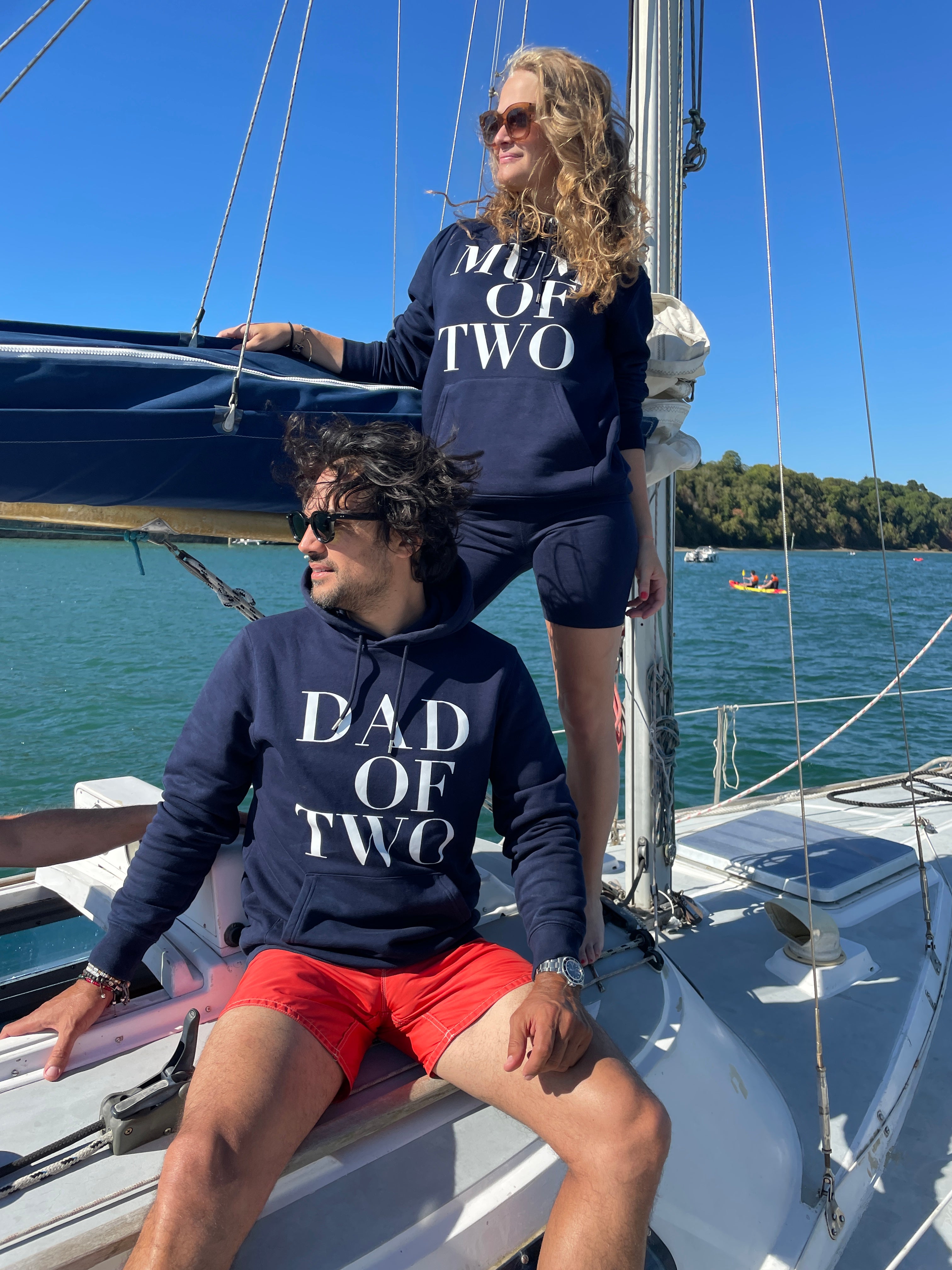 MUM OF NAVY BLUE HOODED SWEATSHIRT