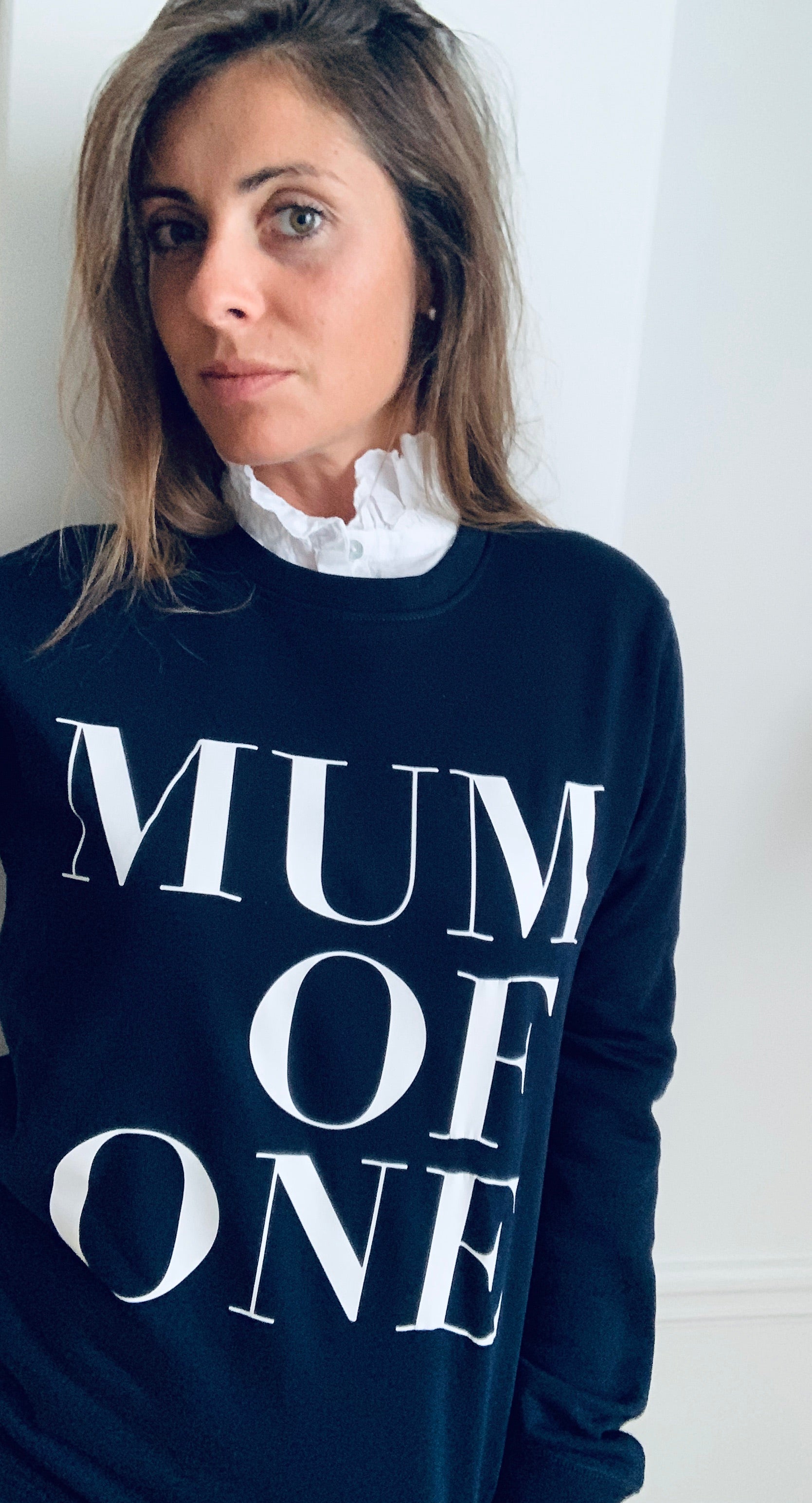 SWEAT-SHIRT BLEU MARINE MUM OF ONE, MUM OF TWO, THREE...