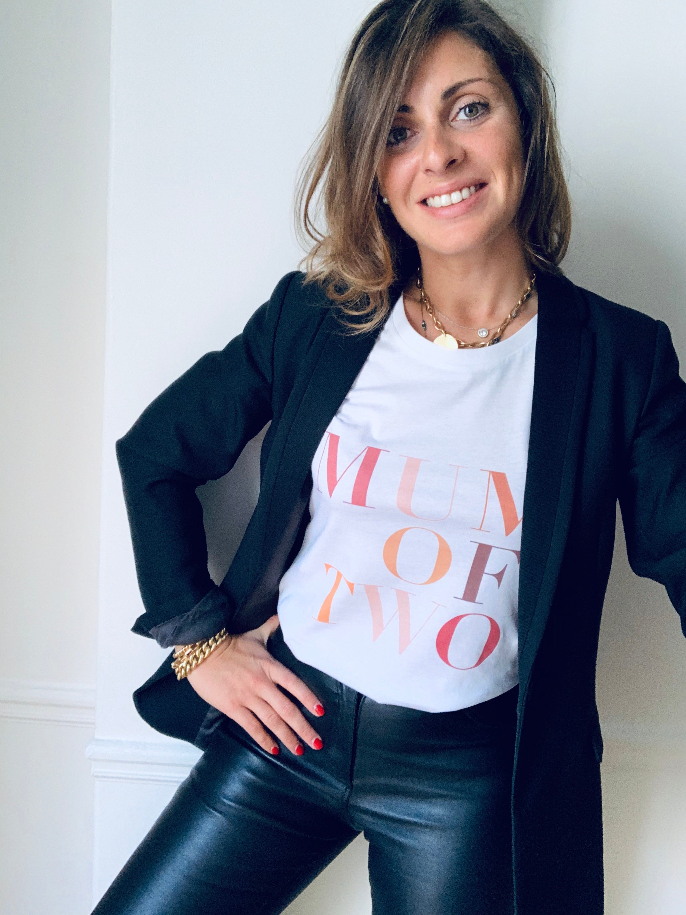 T-SHIRT TERRACOTTA MUM OF ONE, MUM OF TWO, THREE, FOUR...