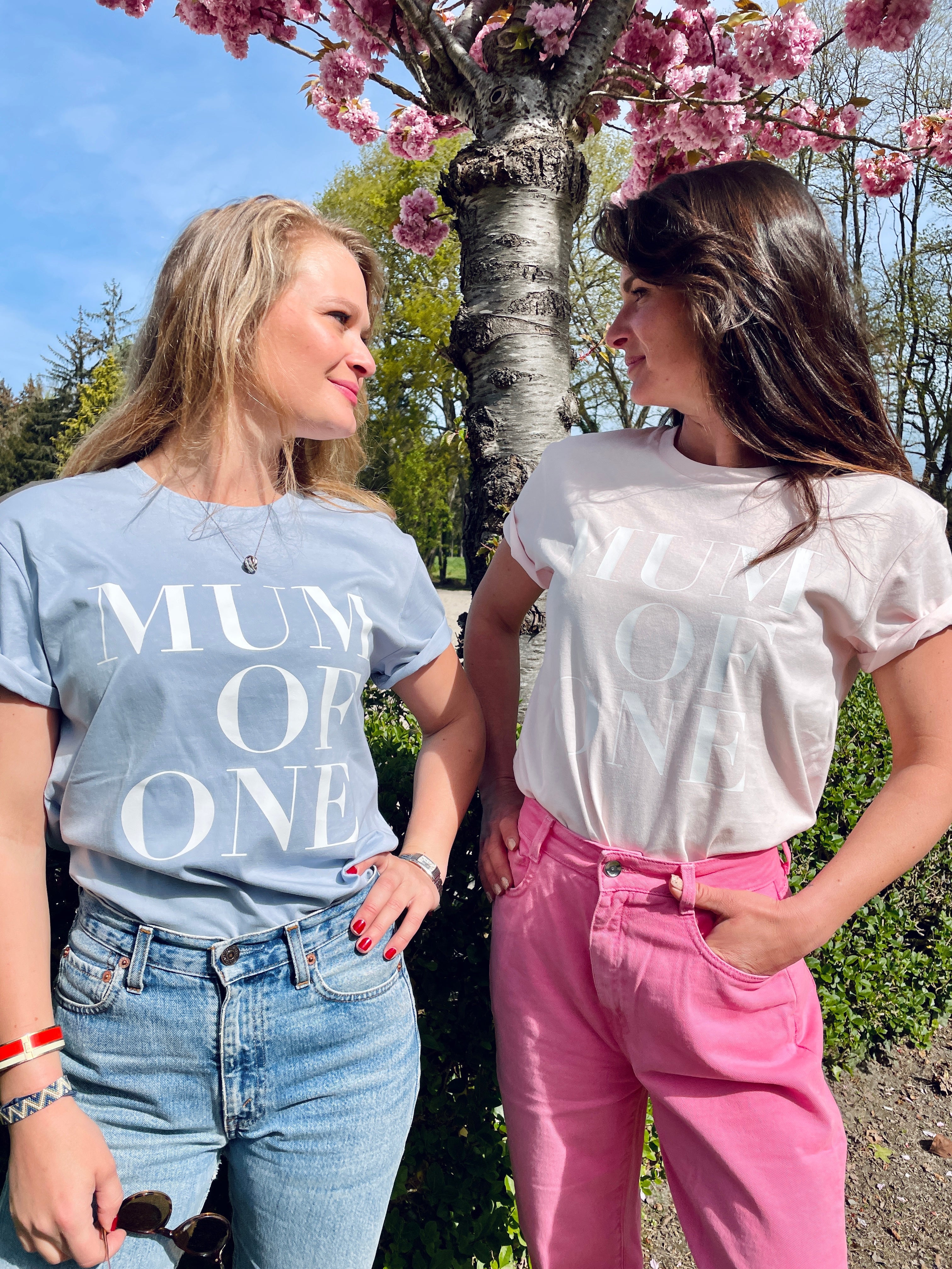 PASTEL BLUE T-SHIRT MUM OF ONE, MUM OF TWO, MUM OF THREE, MUM OF FOUR...