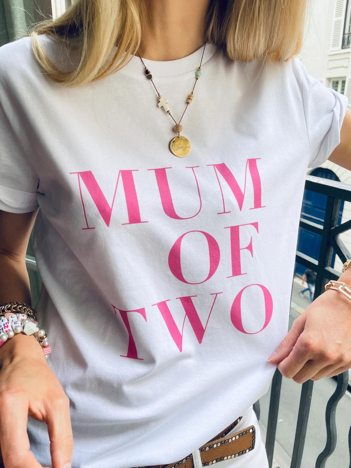 A T Shirt VIE EN ROSE MUM OF TWO