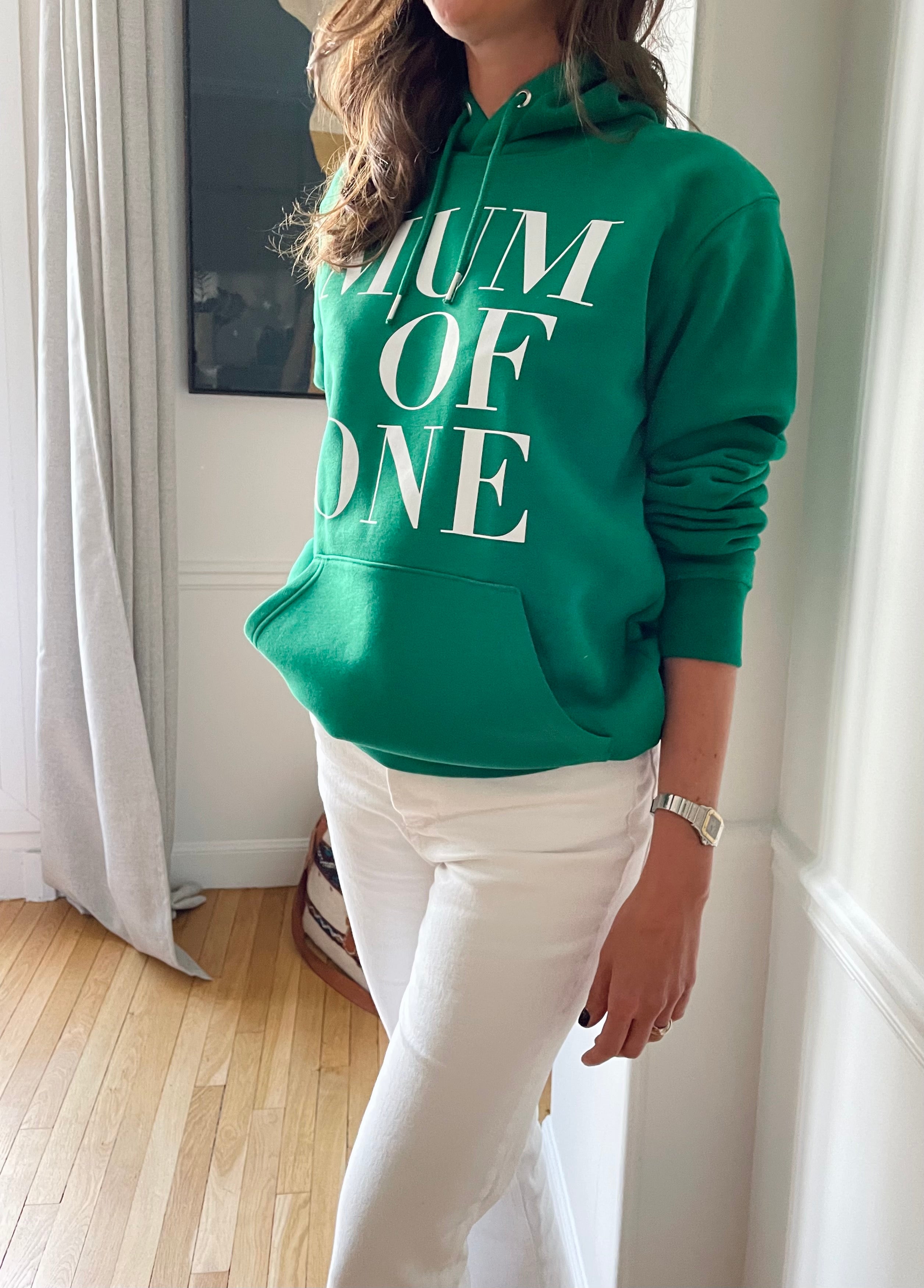 GREEN HOODED SWEATSHIRT