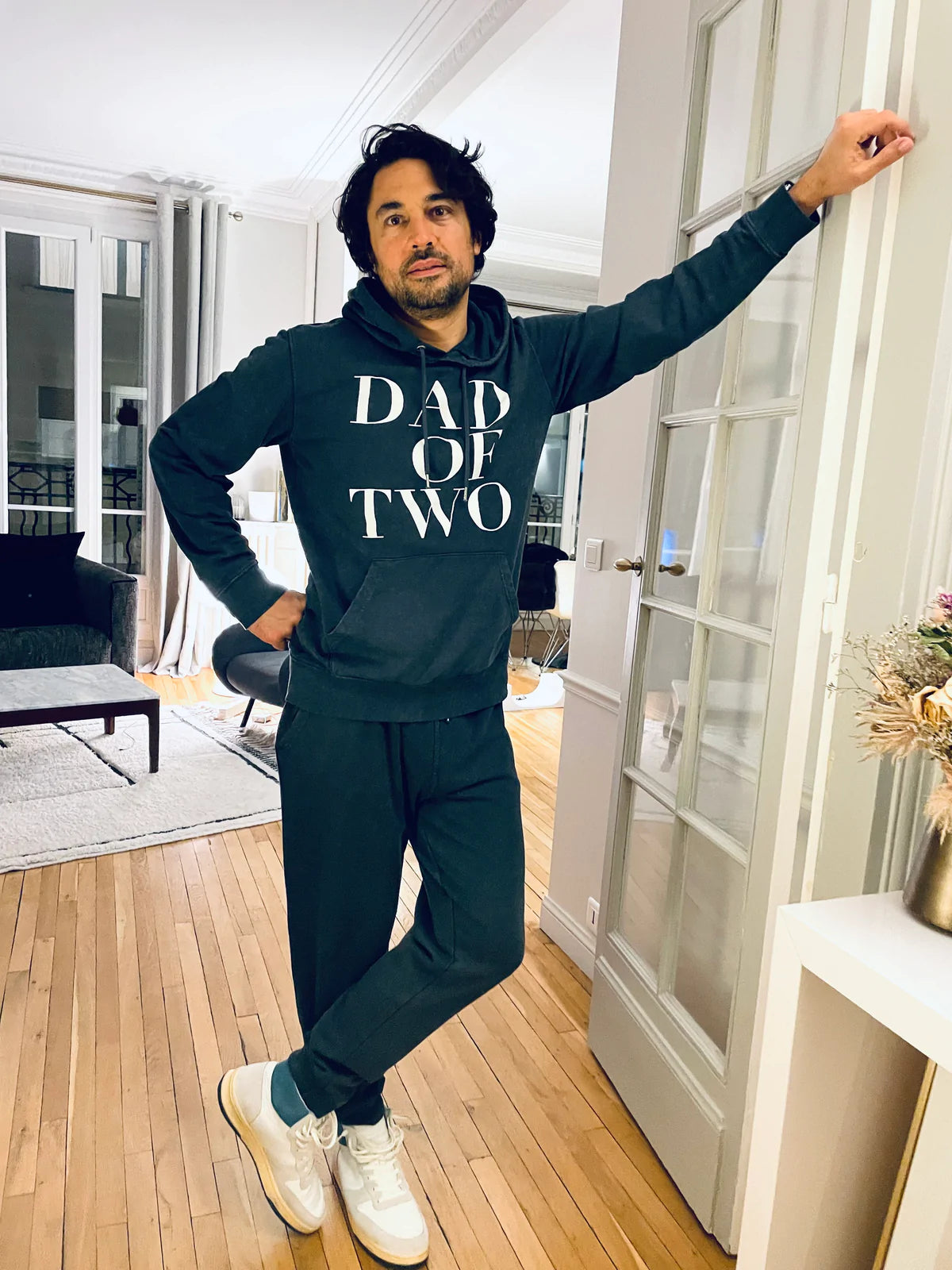 A HOODIE GRIS ANTHRACITE DAD OF ONE