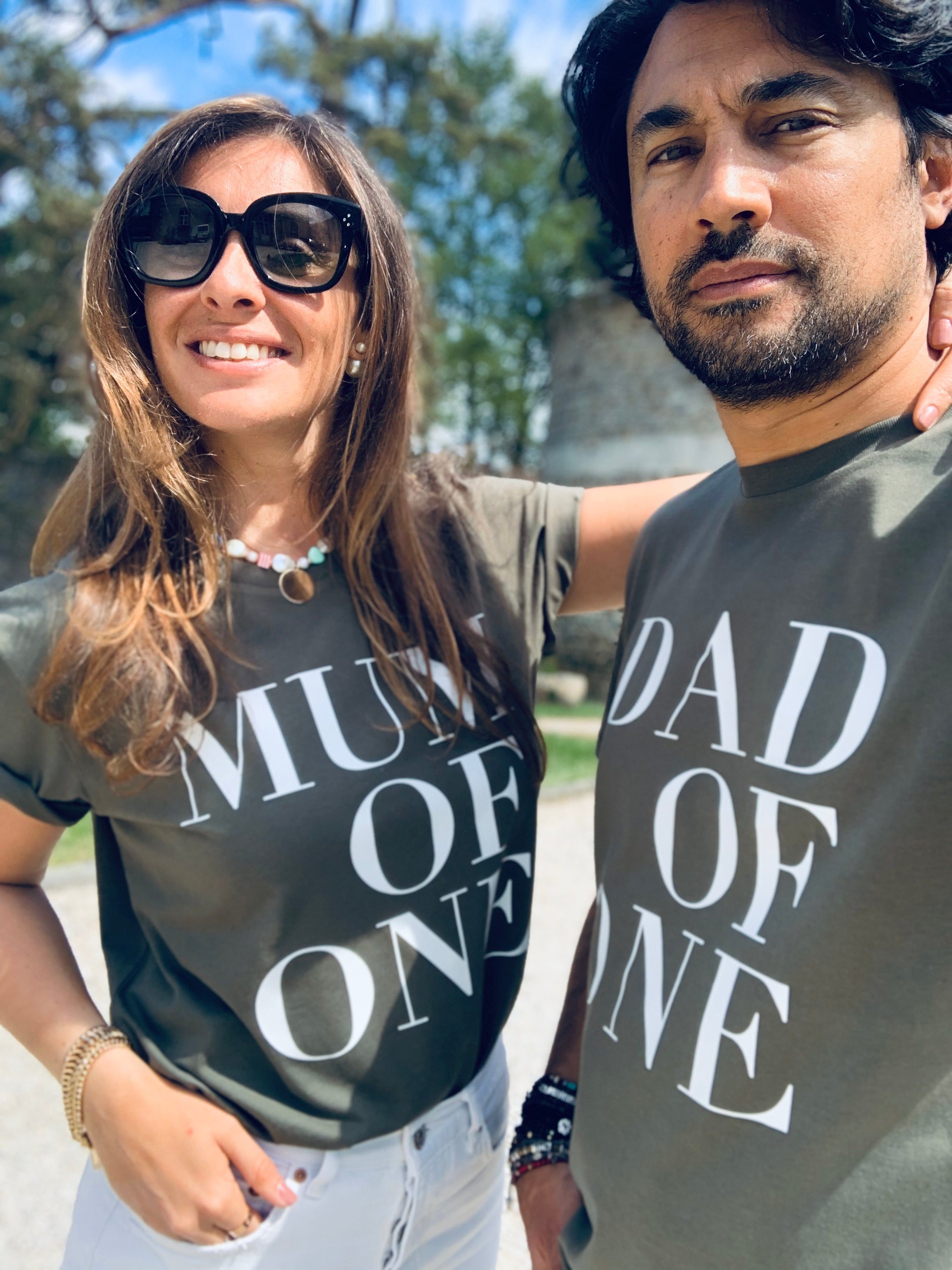 VINTAGE KHAKI T-SHIRT DAD OF ONE, DAD OF TWO, DAD OF THREE, DAD OF FOUR...
