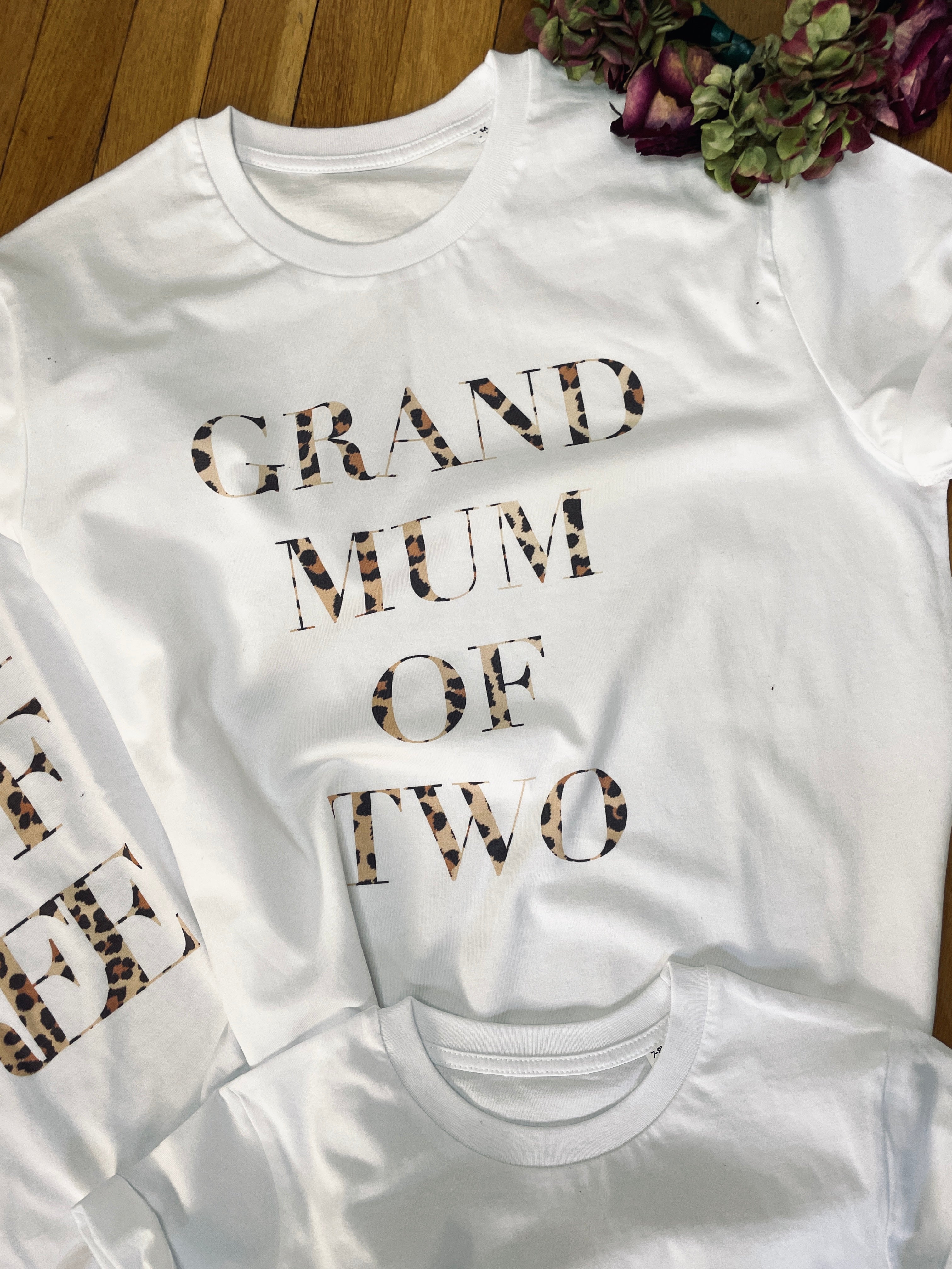 T-SHIRT LÉOPARD GRANDMUM OF ONE, TWO, THREE...