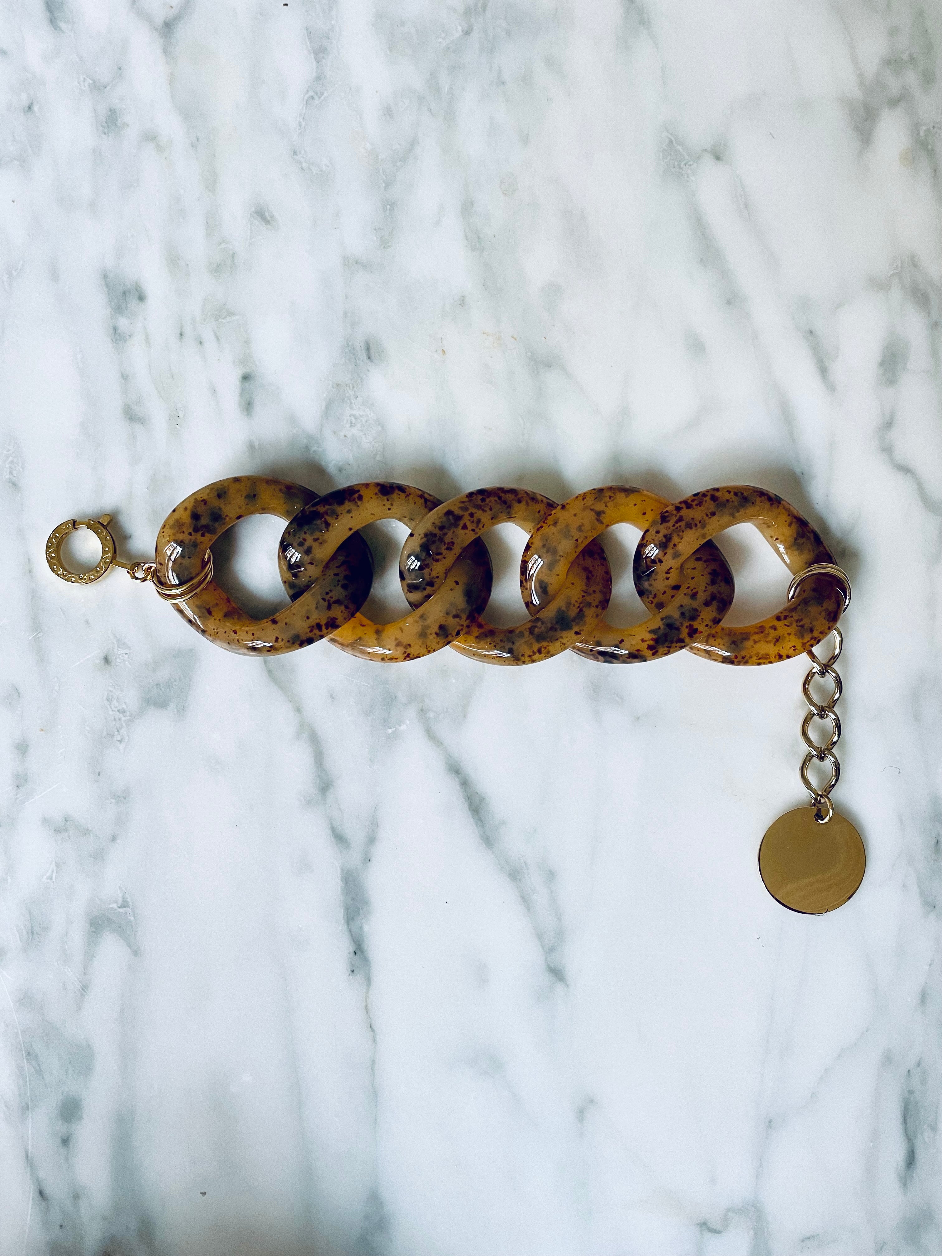 BRACELET CARLOTA ÉCAILLE X MÉDAILLE GRAVÉE
