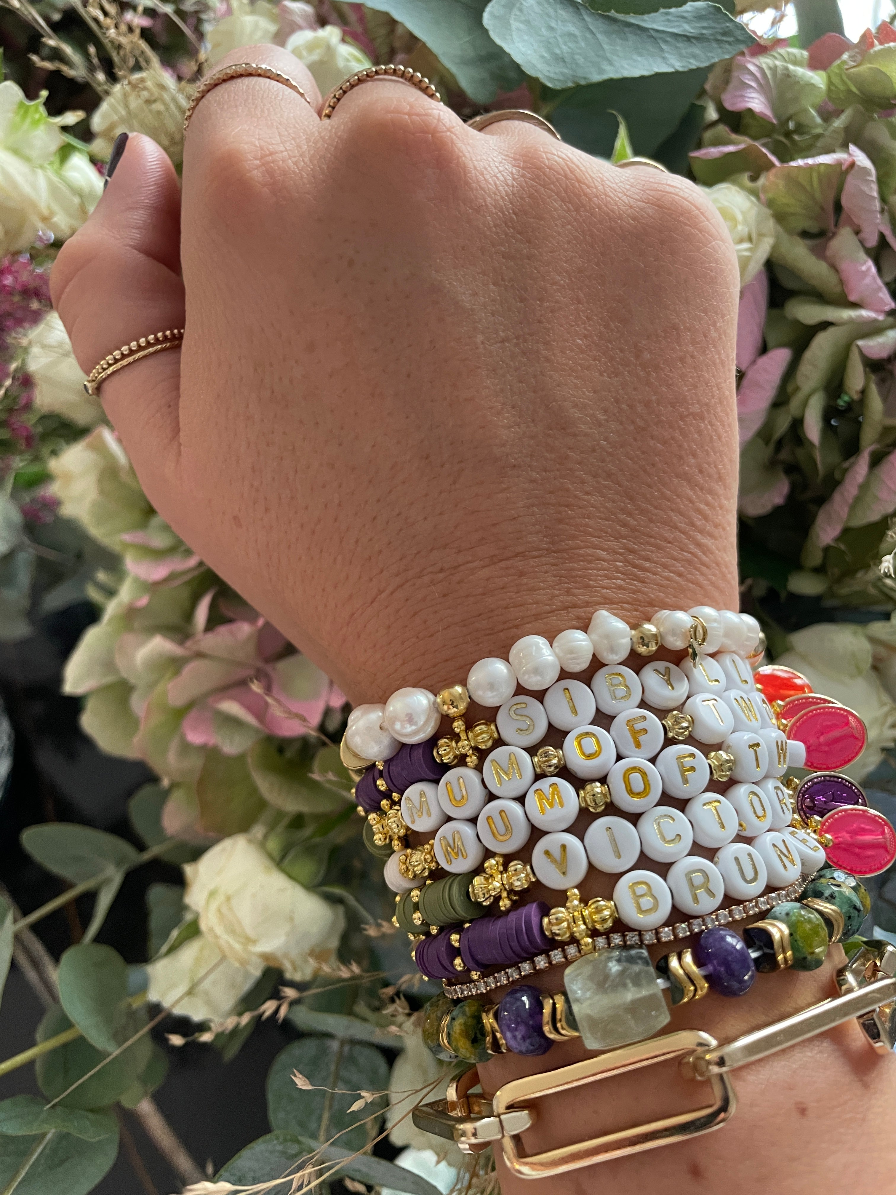 CUSTOMIZABLE BRACELETS LILA X3