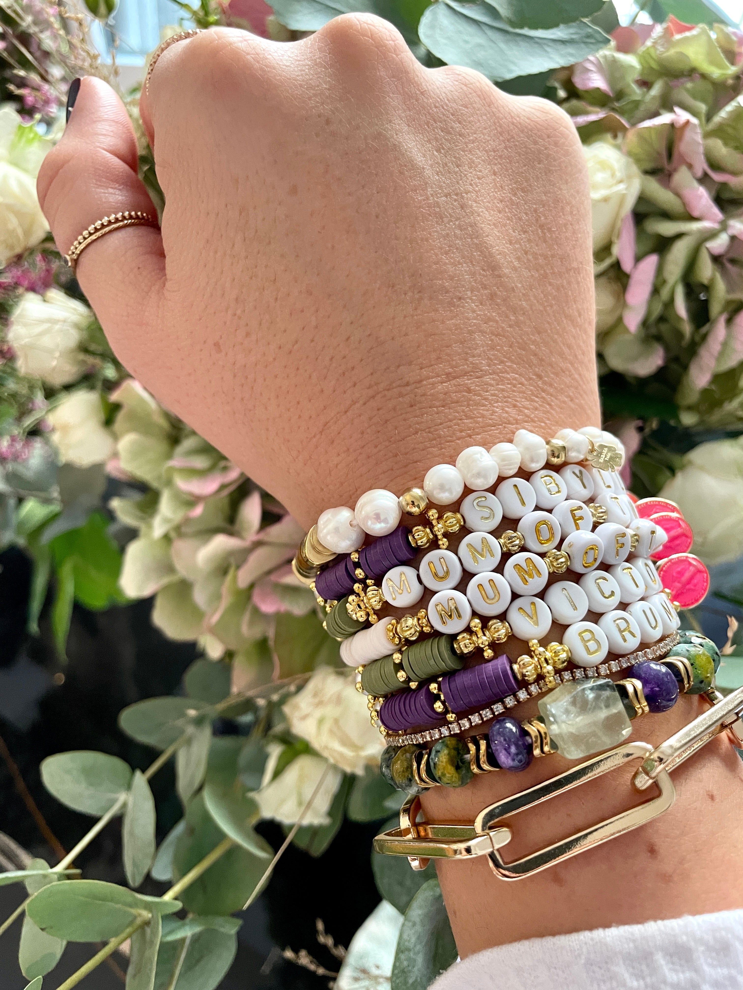 CUSTOMIZABLE BRACELETS LILA X3