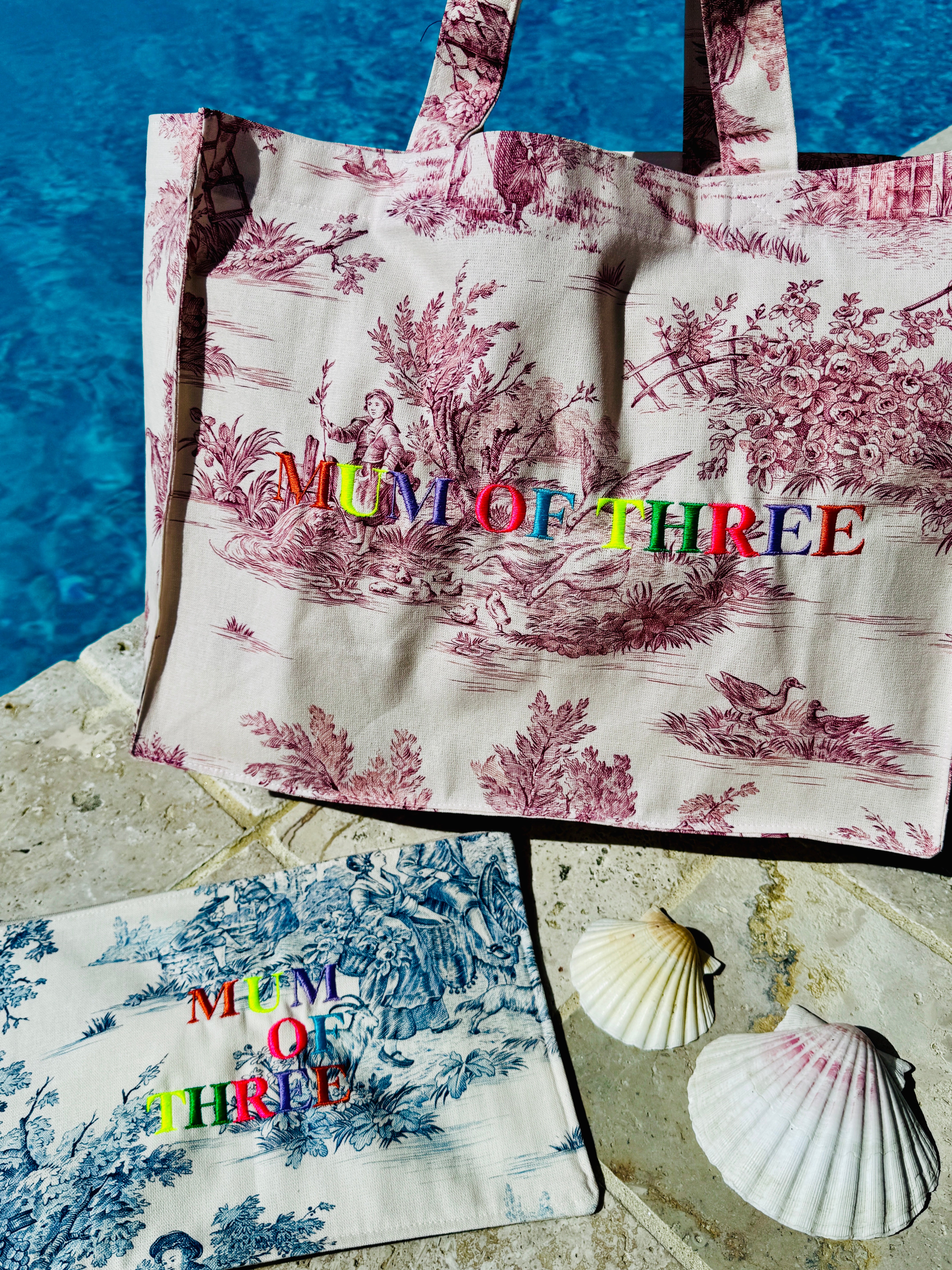 DAILY BAG ROSE BRODÉ RAINBOW