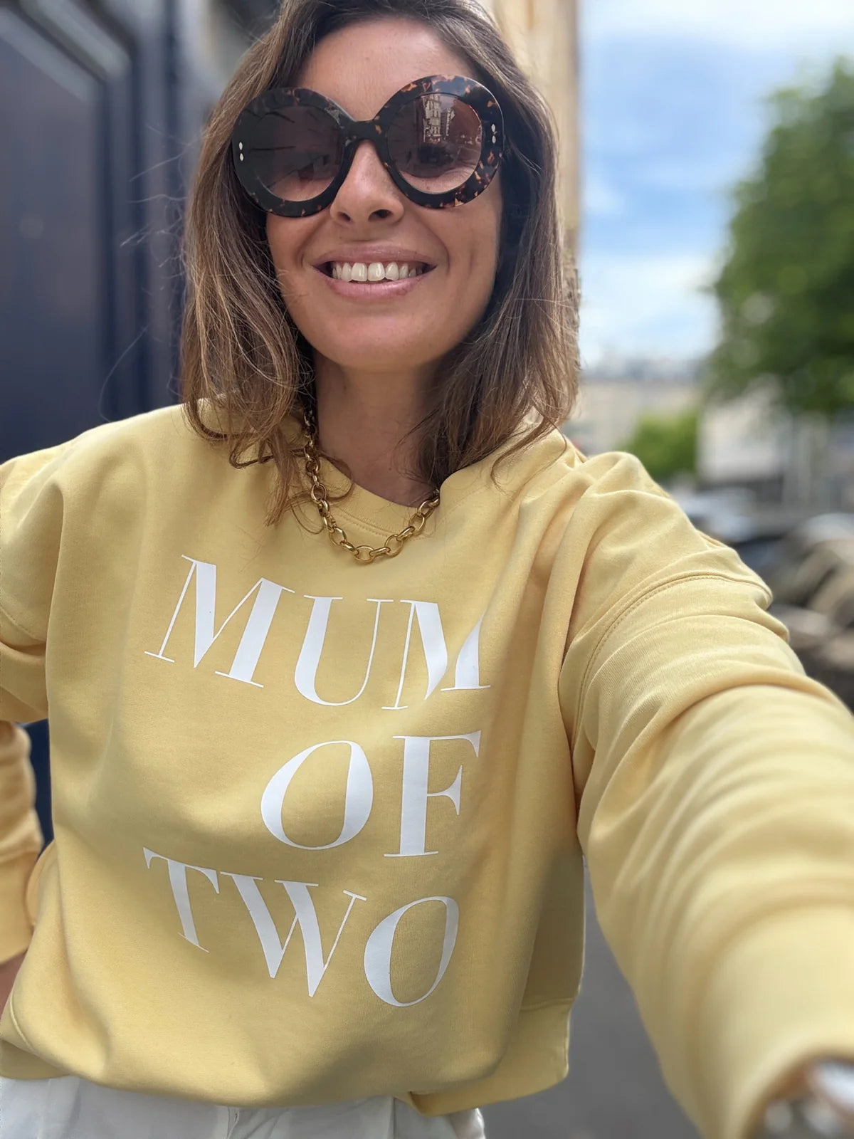 A Sweat-shirt LIMON MUM OF TWO ( coupe courte)