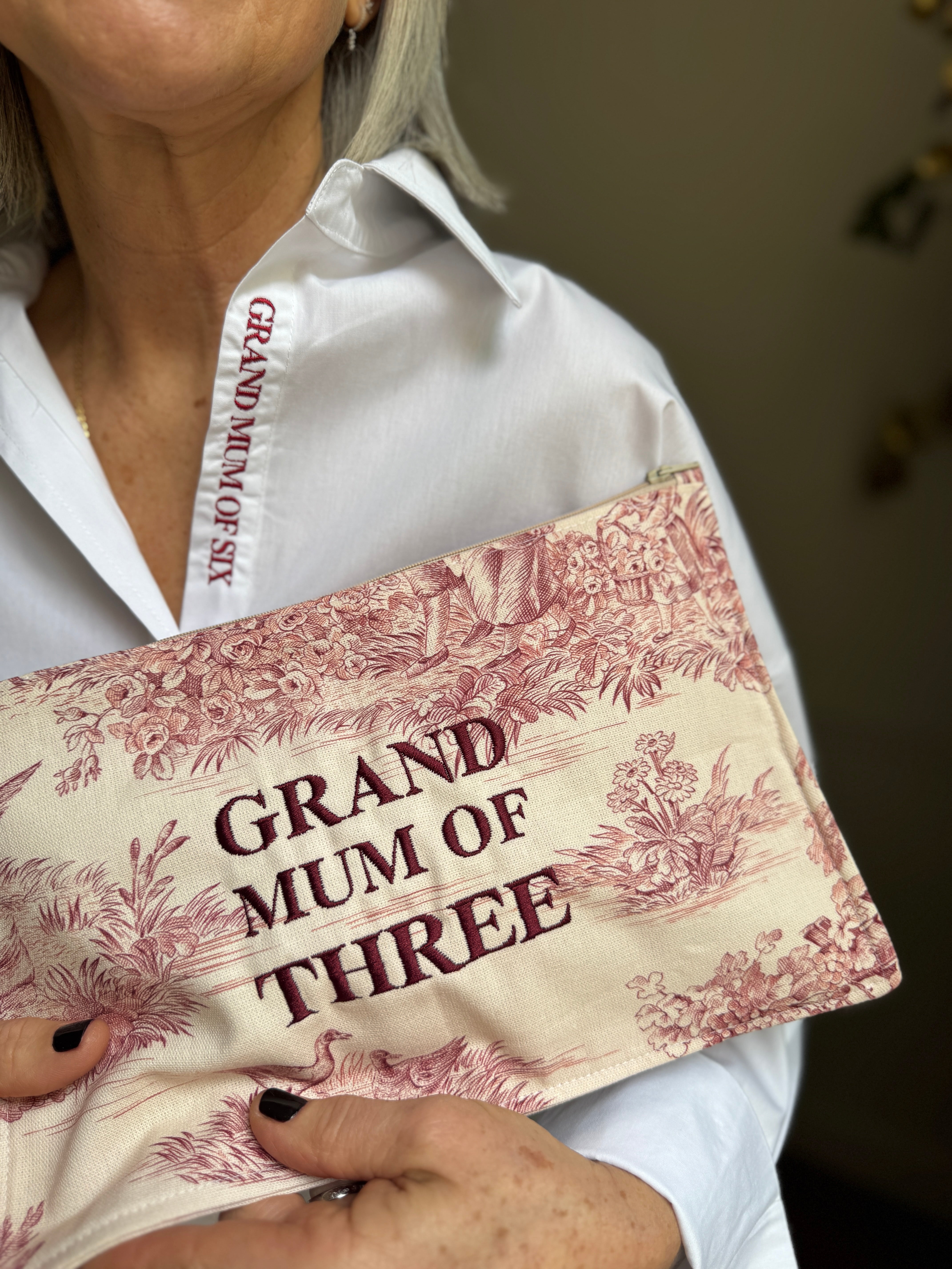 POCHETTE GRANDMUM ROSE Borderie BORDDAUX