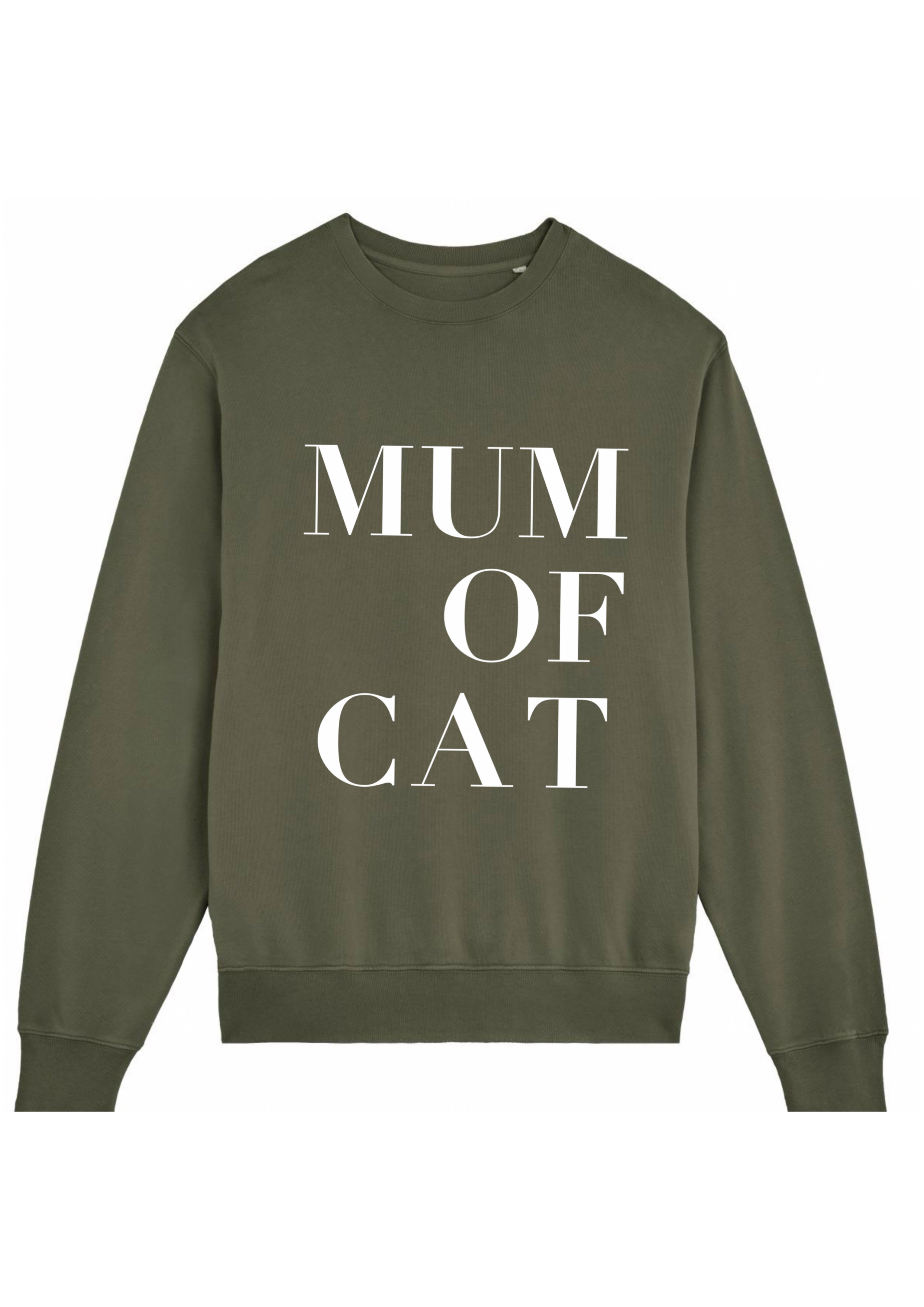 SWEAT-SHIRT VERONIKA X MUM OF CAT KAKI VINTAGE