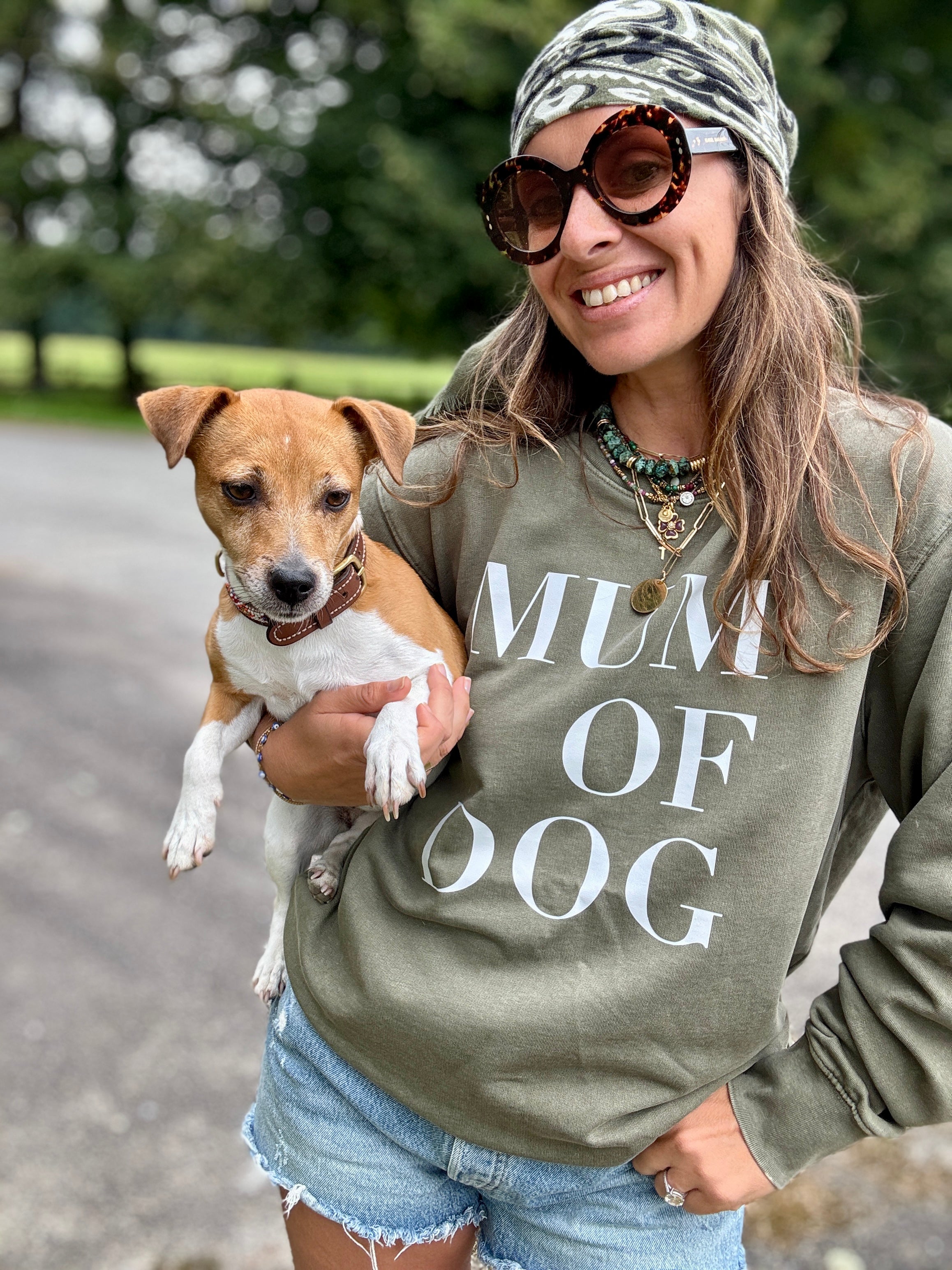 SWEAT-SHIRT VERONIKA X MUM OF DOG KAKI VINTAGE