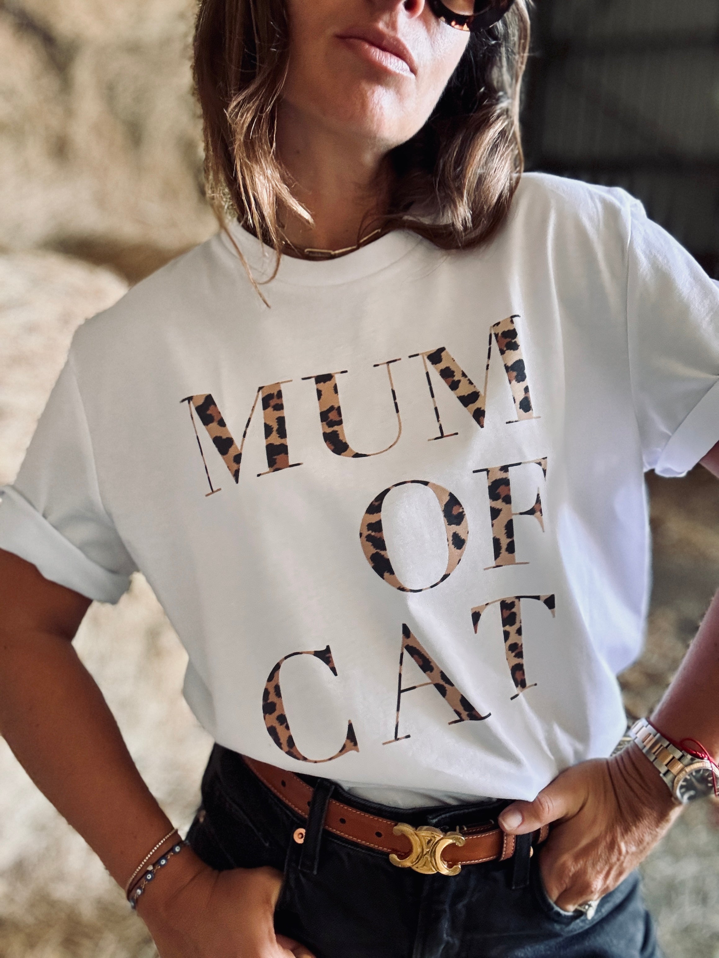 T-SHIRT LÉOPARD MUM OF CAT