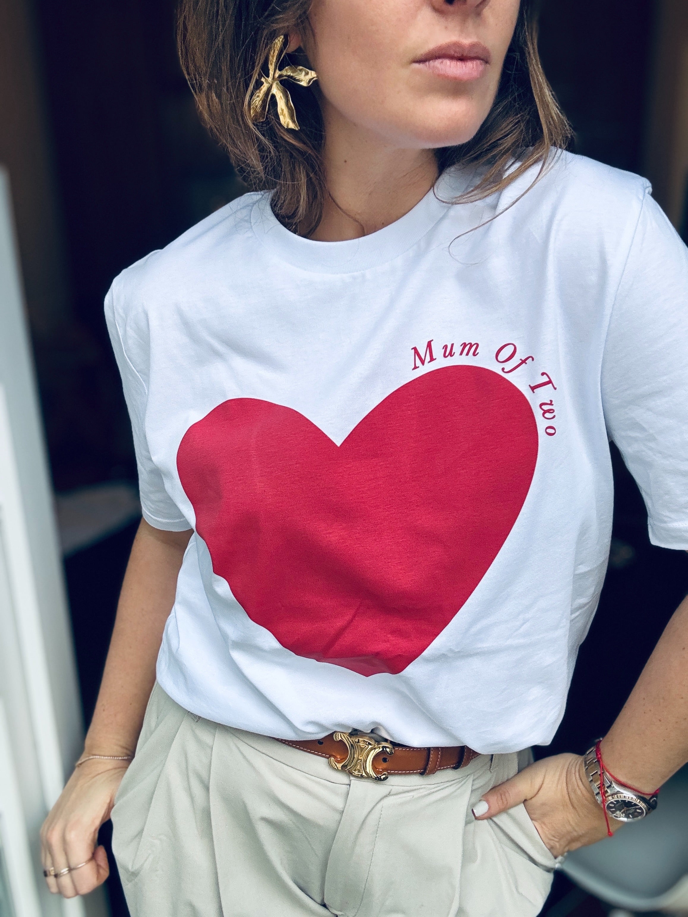 T-SHIRT COEUR MUM OF ONE, TWO, THREE...