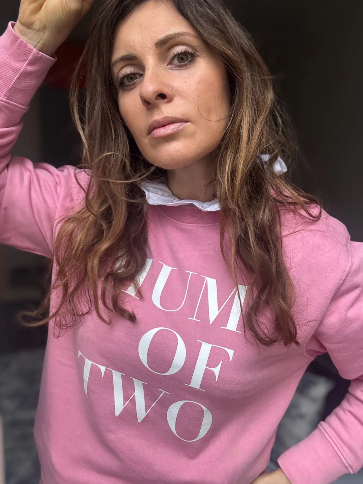 A Sweat-shirt ROSE vintage MUM OF TWO ( défaut )