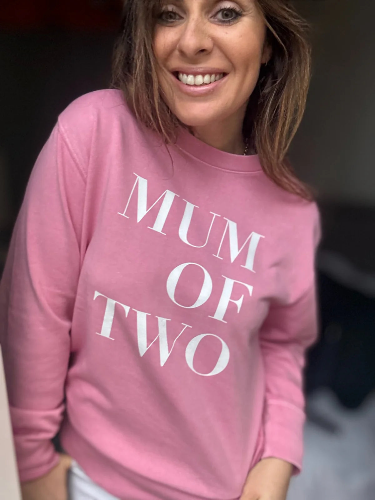 A Sweat-shirt ROSE vintage MUM OF TWO ( défaut )