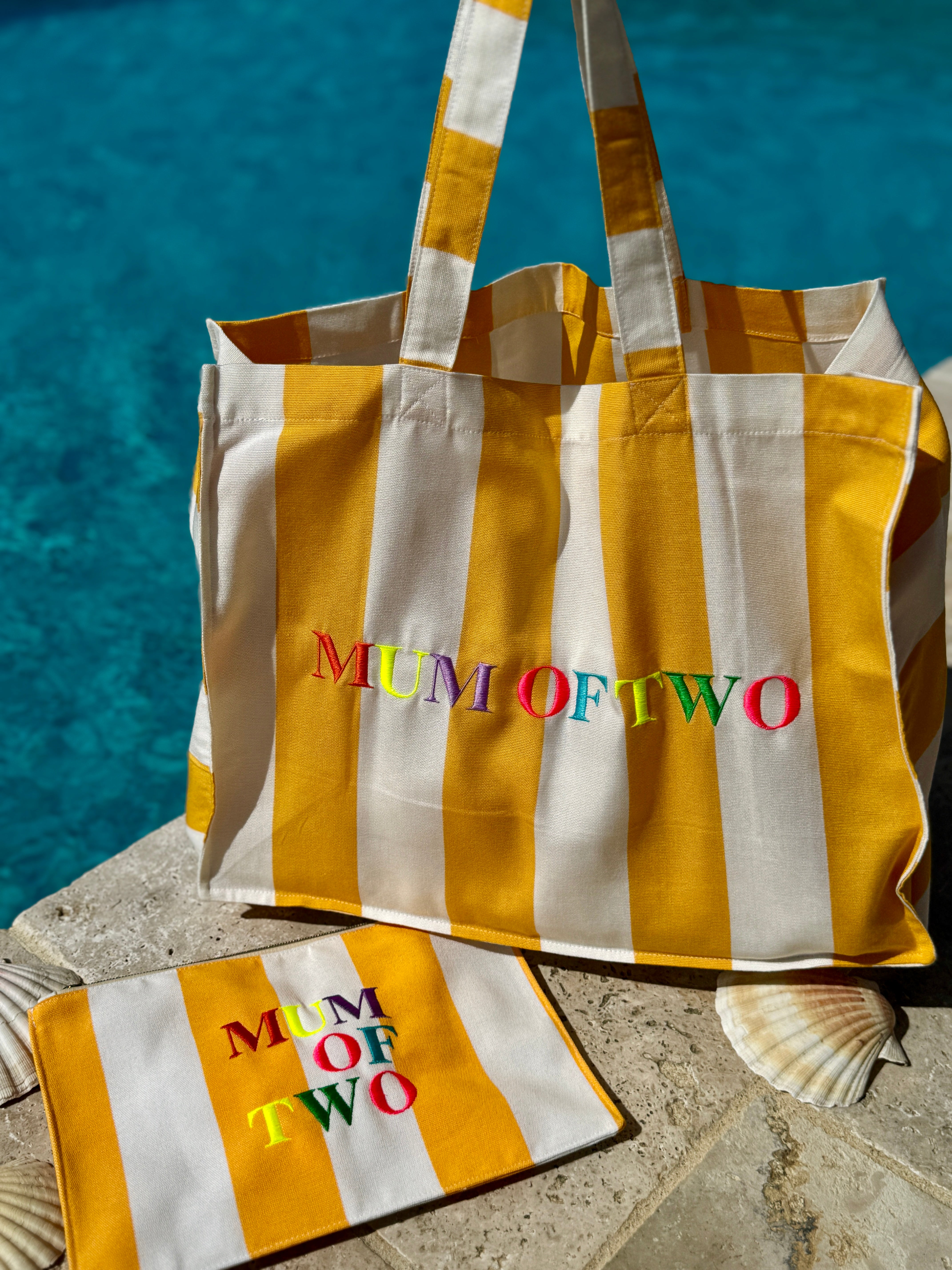 Pochette DOLCE VITA brodée RAINBOW