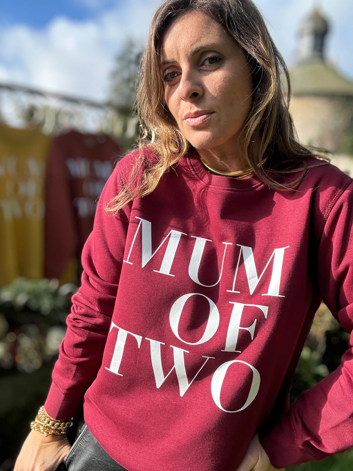 A Sweat-shirt MUM OF TWO BORDEAUX