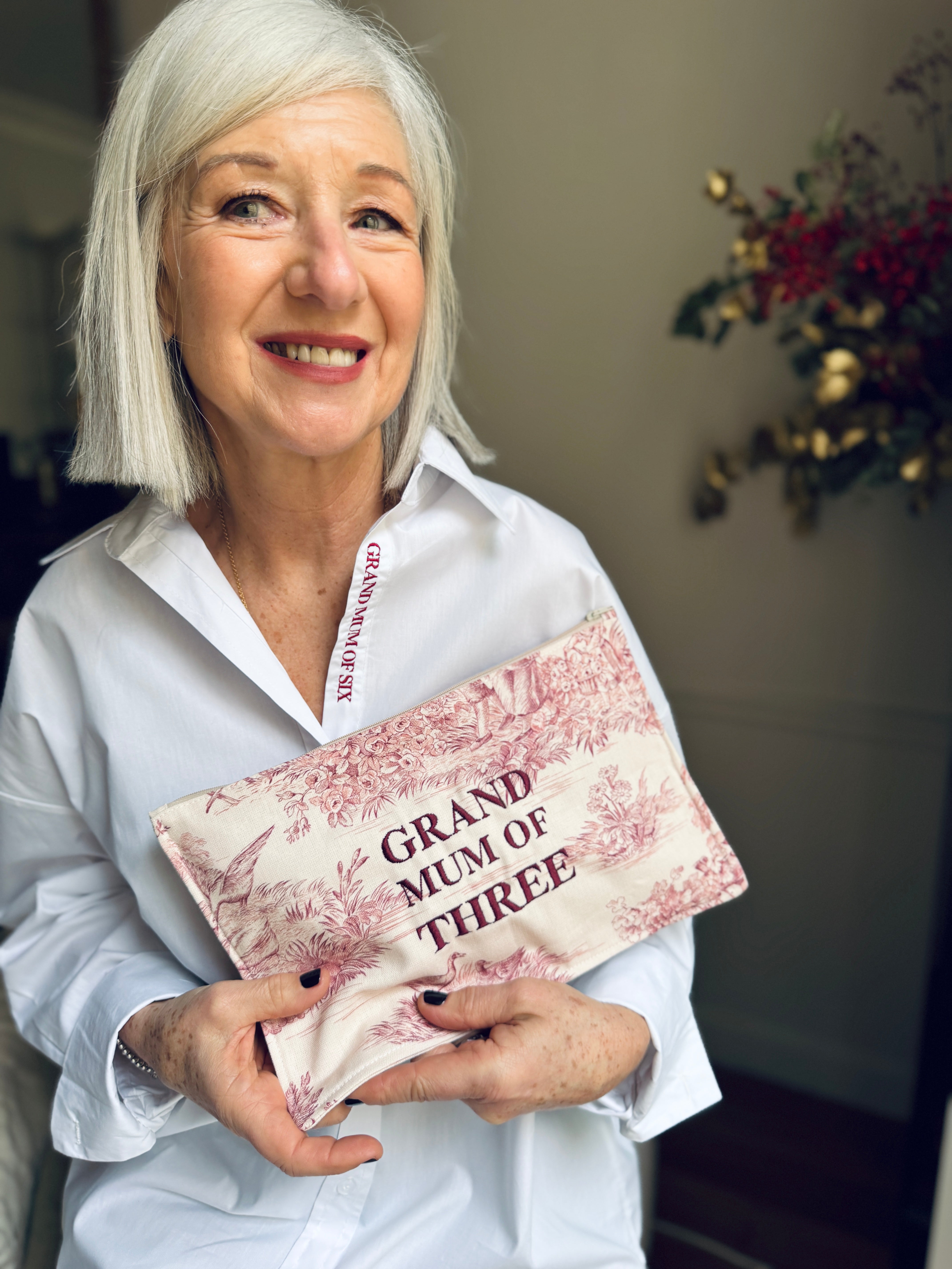 POCHETTE GRANDMUM ROSE Borderie BORDDAUX