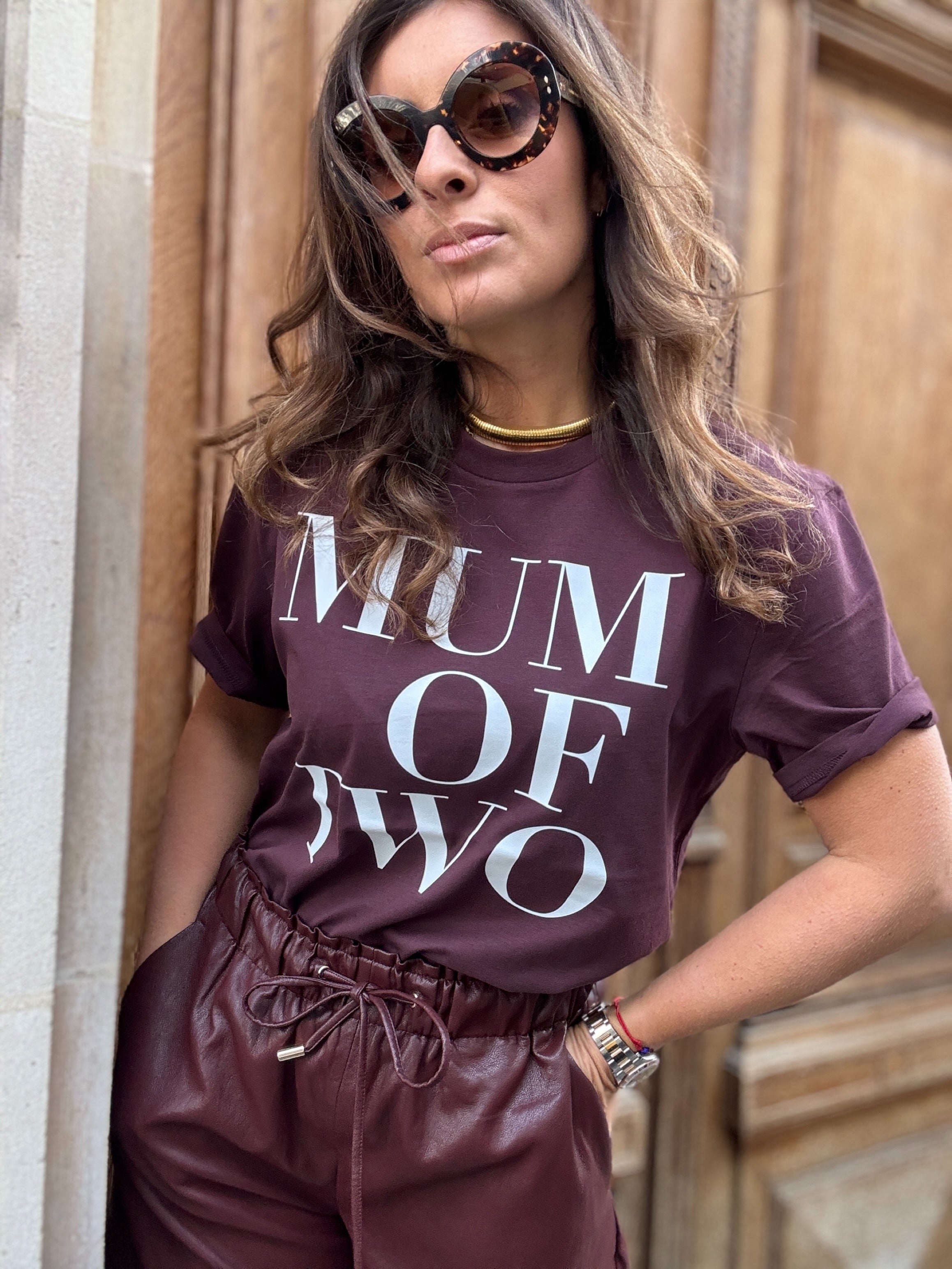 T-SHIRT CHOCOLAT MUM OF ONE, TWO, THREE...