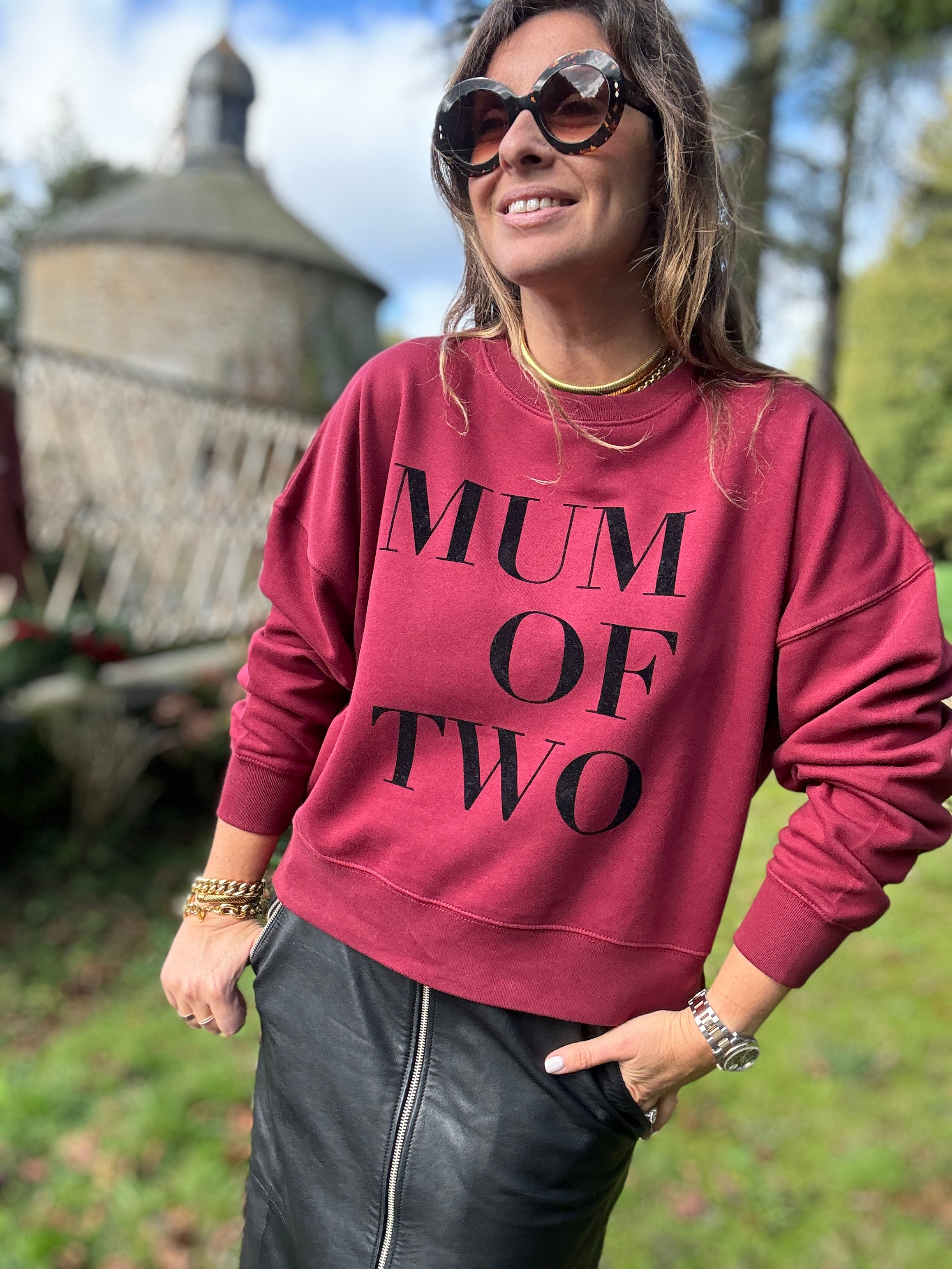 SWEAT-SHIRT MUM OF BURGUNDY