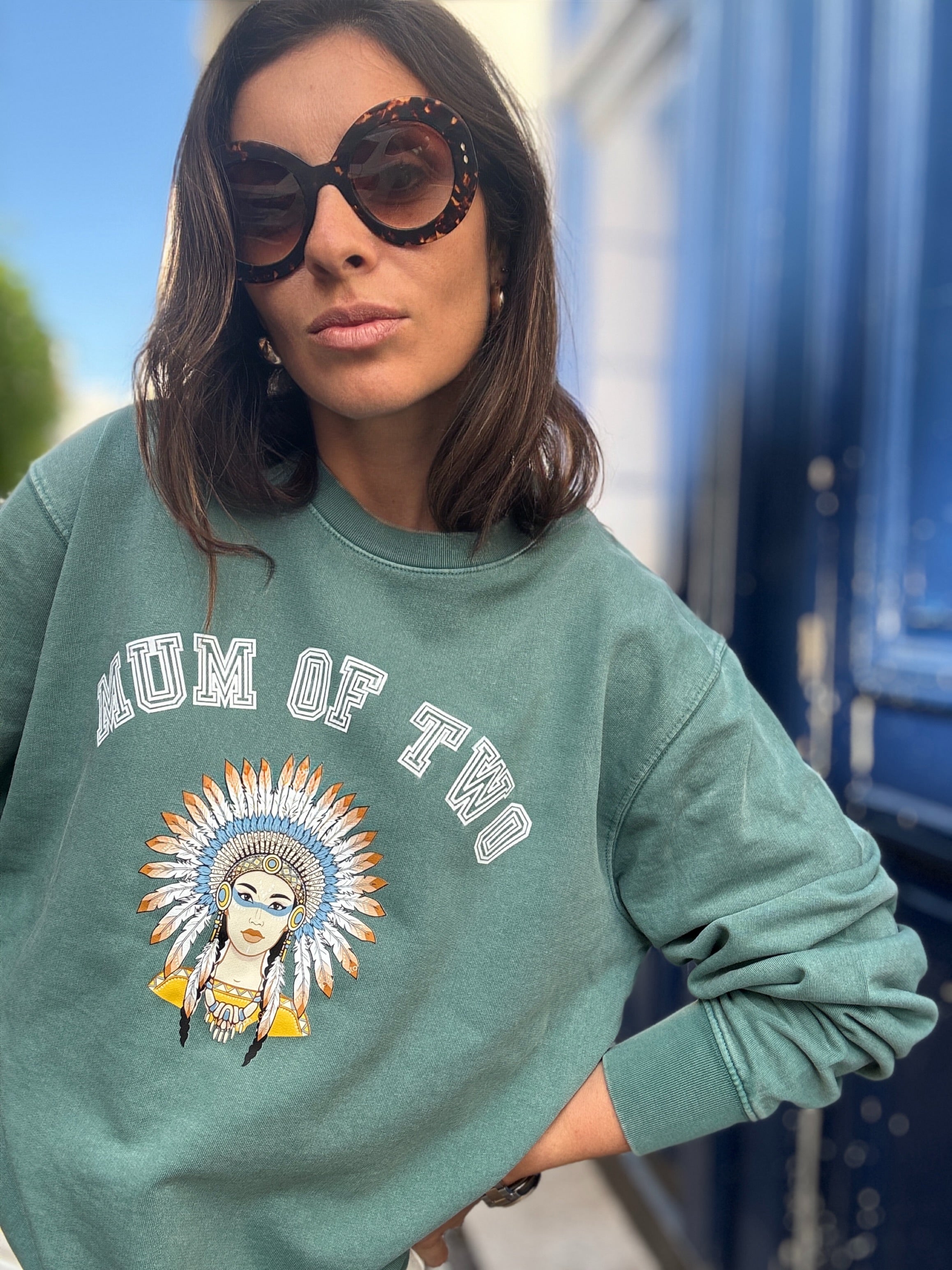 A Sweat-shirt INDIENNE vintage MUM OF ONE