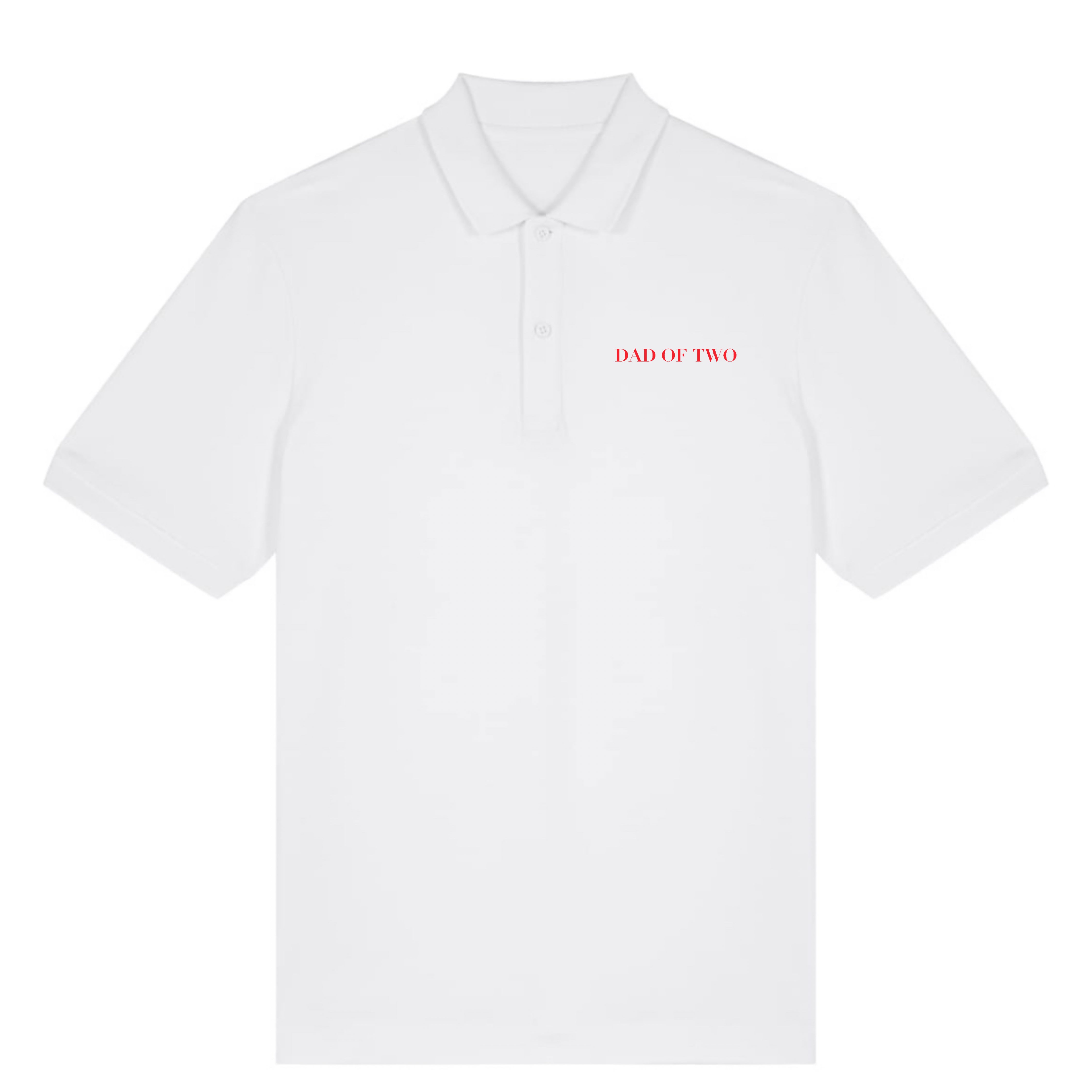 POLO BLANC BRODÉ ROUGE  DAD OF X SALOMÉ