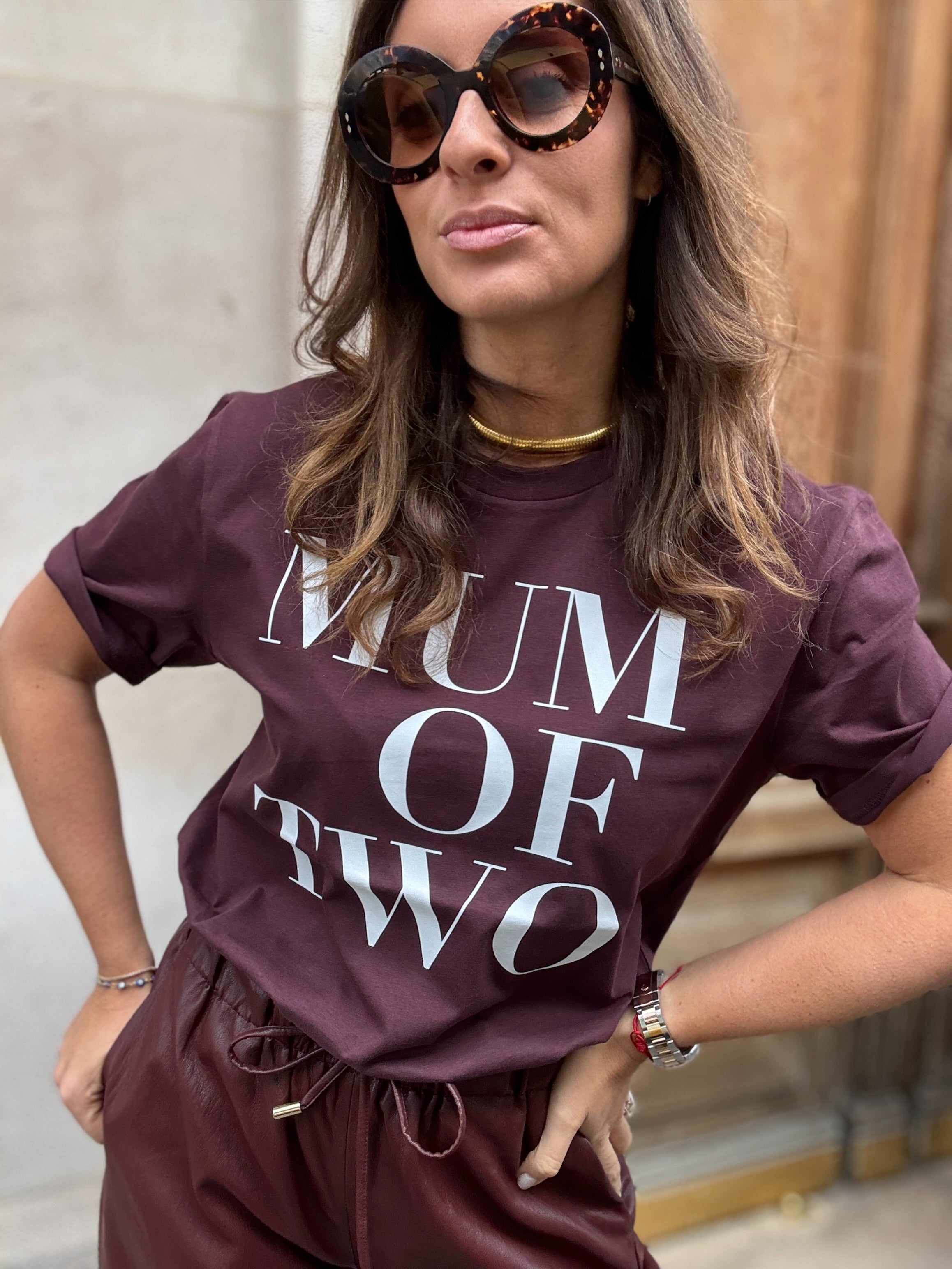 T-SHIRT CHOCOLAT MUM OF ONE, TWO, THREE...