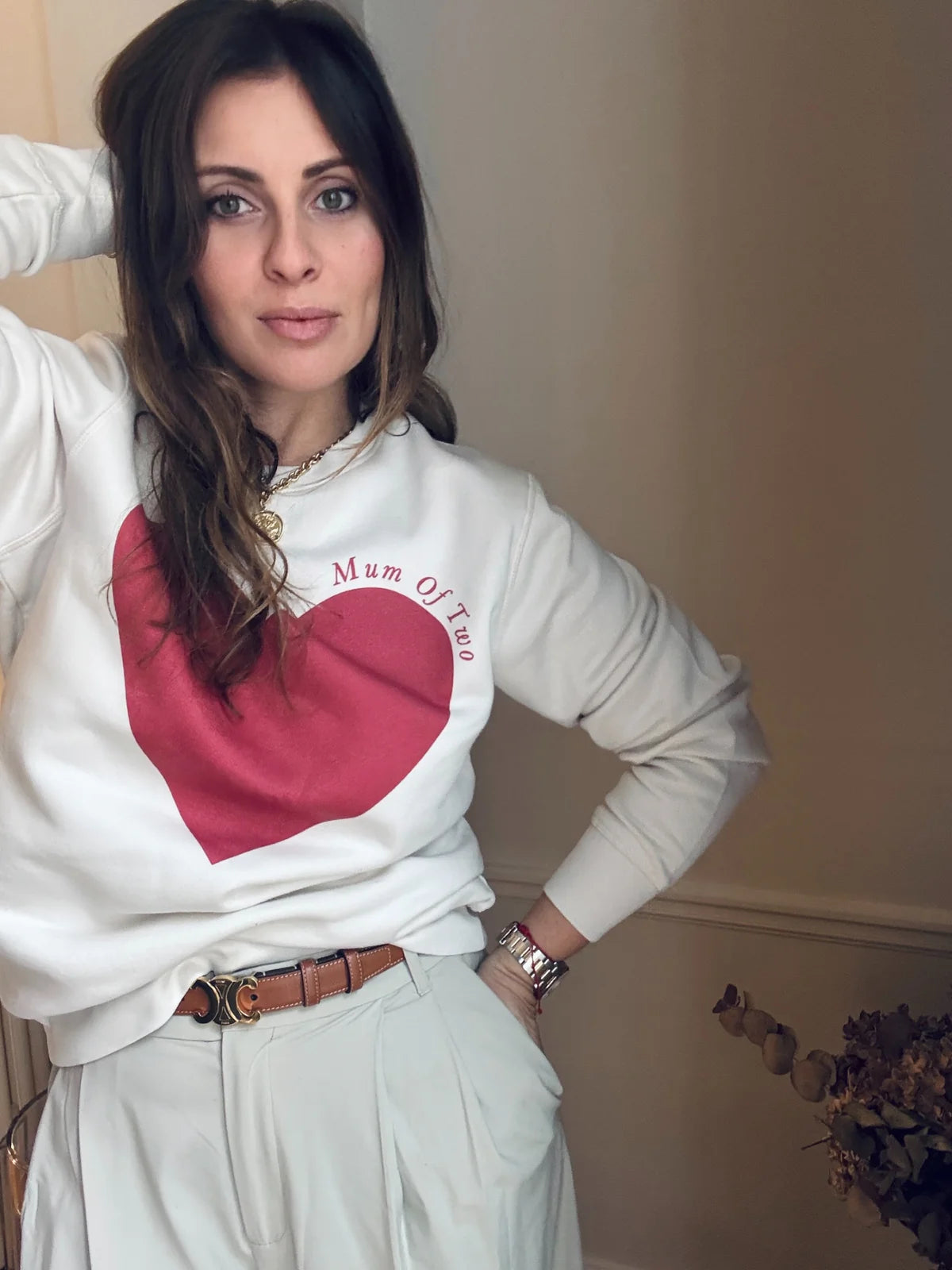 A Sweat-shirt Coeur MUM OF TWO