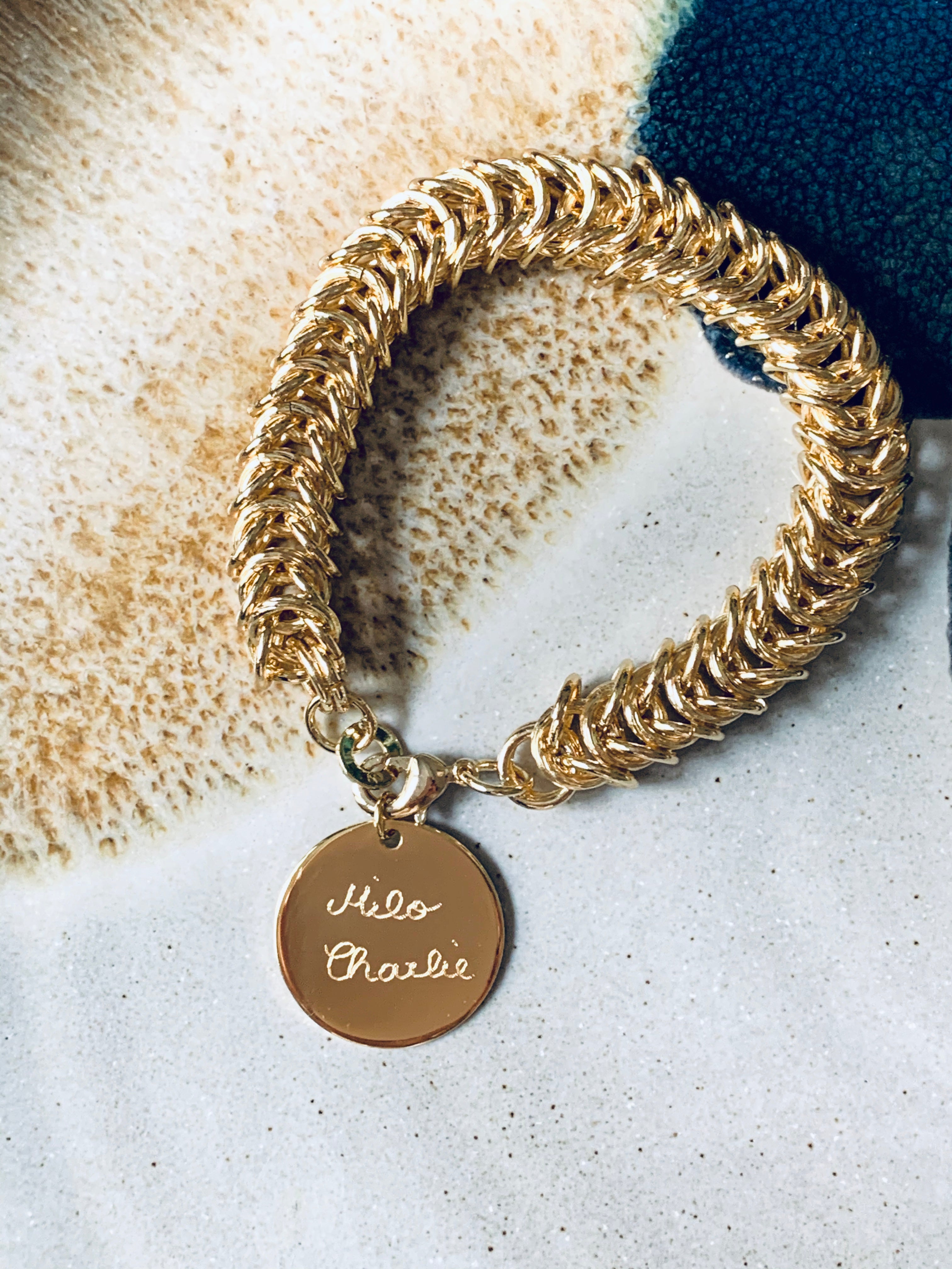 Bracelet OLYMPE X MÉDAILLE PERSONNALISABLE