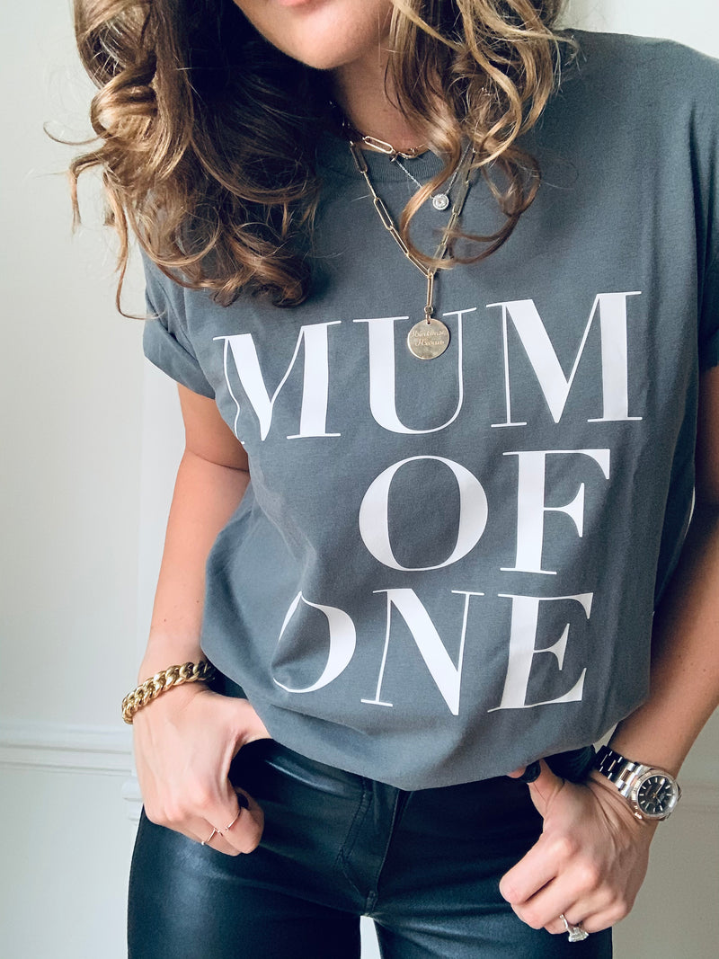 A T Shirt ANTHRACITE VINTAGE MUM OF ONE
