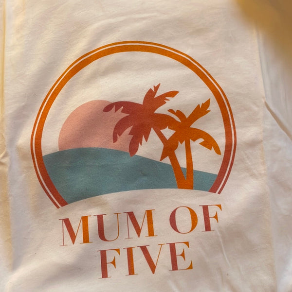 A T shirt MUM OF ONE PALMIER