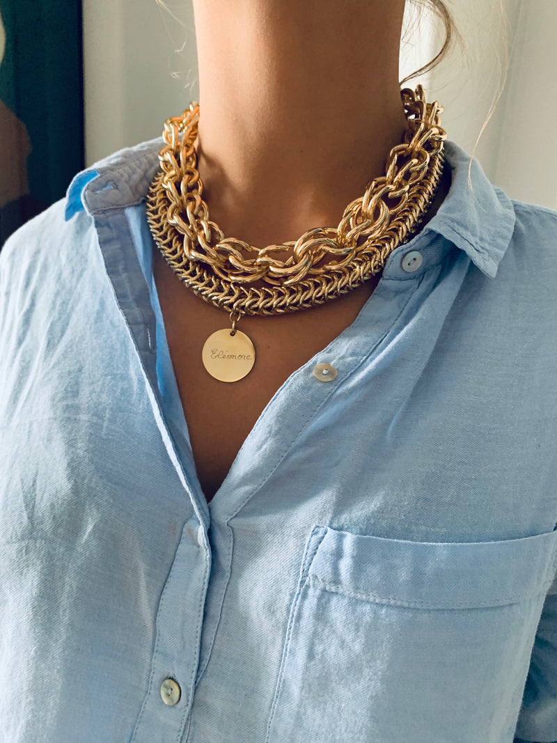 Collier OLYMPE X MÉDAILLE PERSONNALISABLE