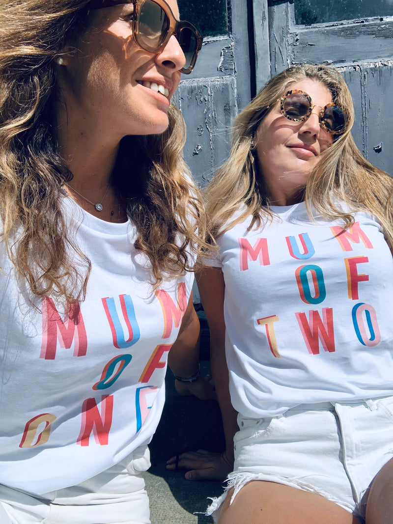 T-SHIRT COLORFUL MUM OF ONE, MUM OF TWO, THREE, FOUR...