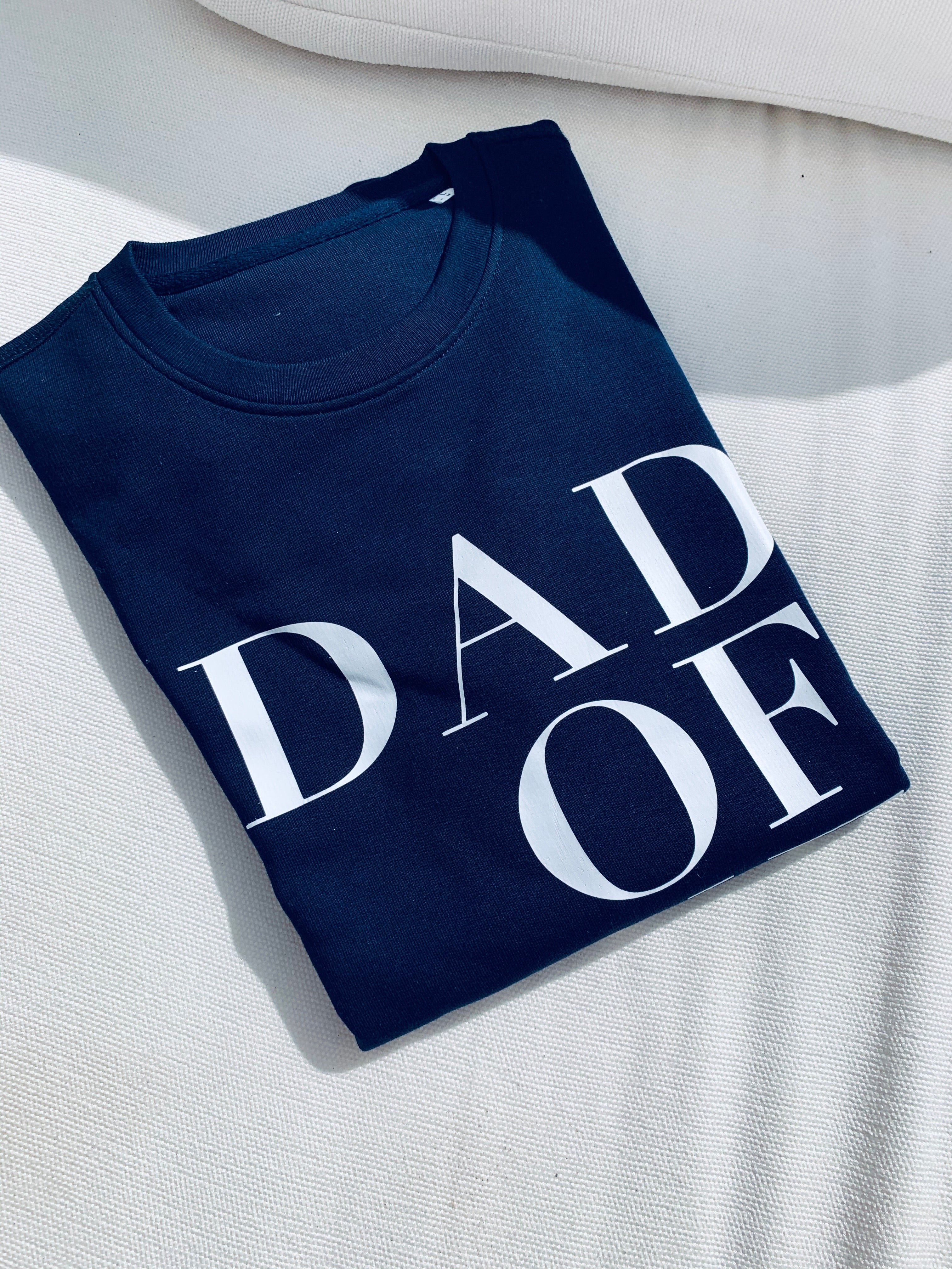 SWEATSHIRT DAD OF ONE, DAD OF TWO, THREE... NAVY BLUE