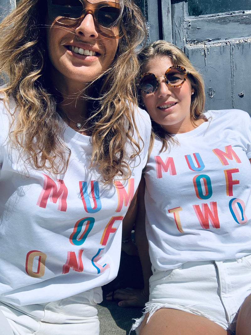 T-SHIRT COLORFUL MUM OF ONE, MUM OF TWO, THREE, FOUR...