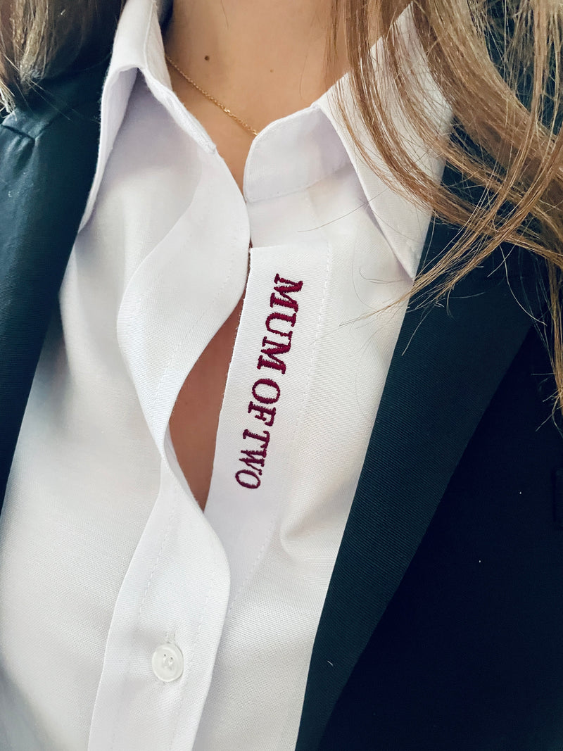 CHEMISE BRODÉE ROUGE MUM OF