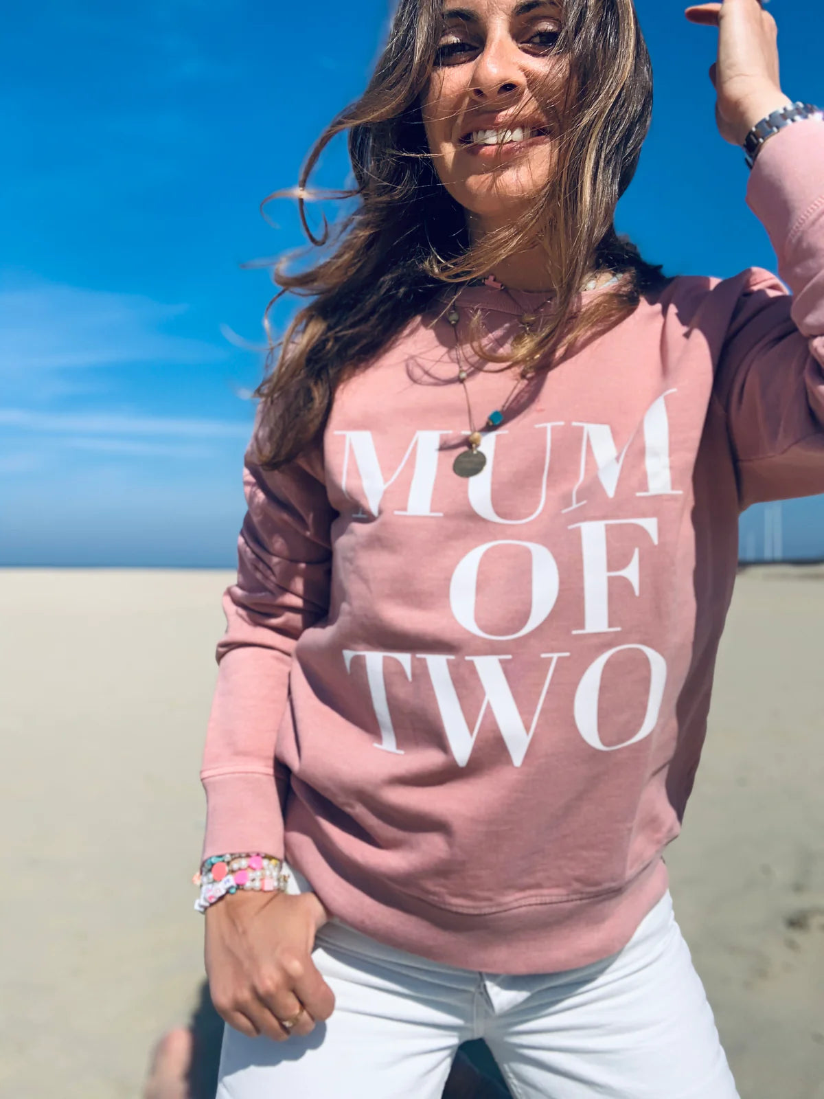 A MUM OF THREE Vintage Pink Sweatshirt